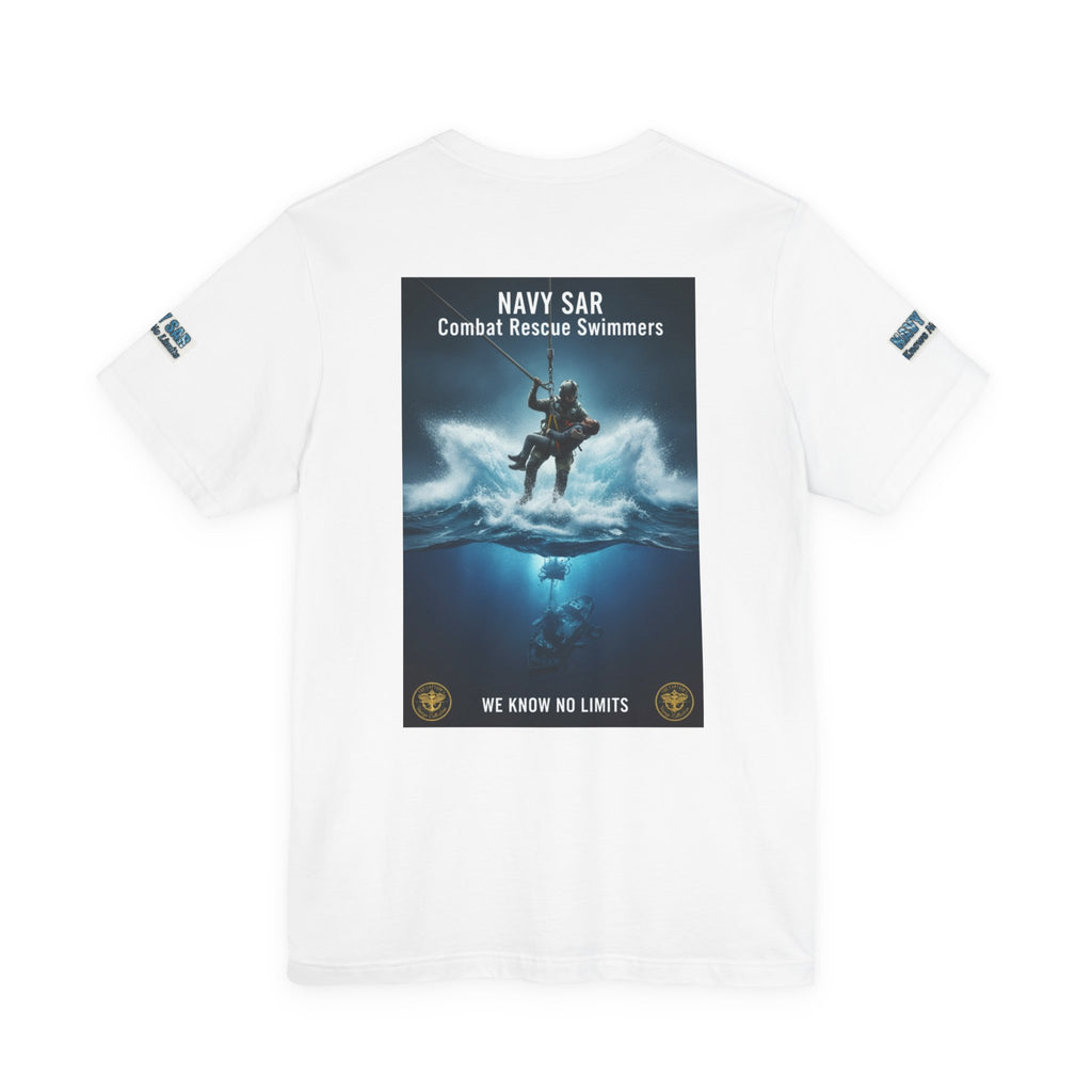 Navy SAR Combat Rescue Swimmers T-Shirt — "We Know No Limits"