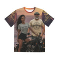 Biker Sunset Graphic Tee — Motorcycle Couple All-Over Print