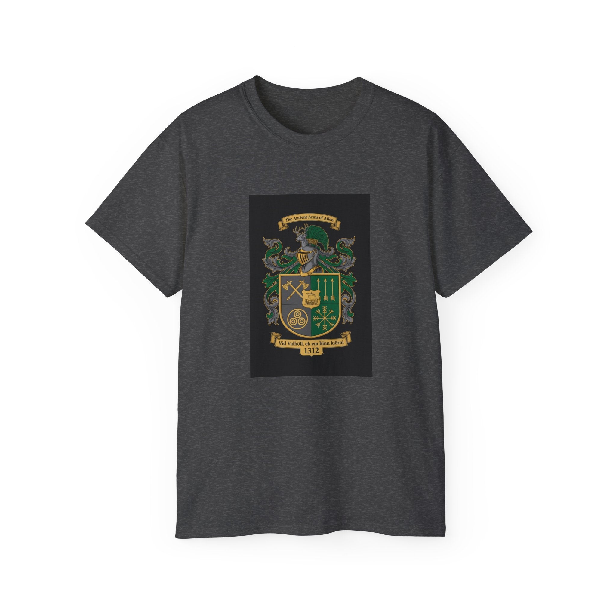 Irish Crest & 'One Lucky Viking' T-Shirt — Celtic Coat of Arms Tee