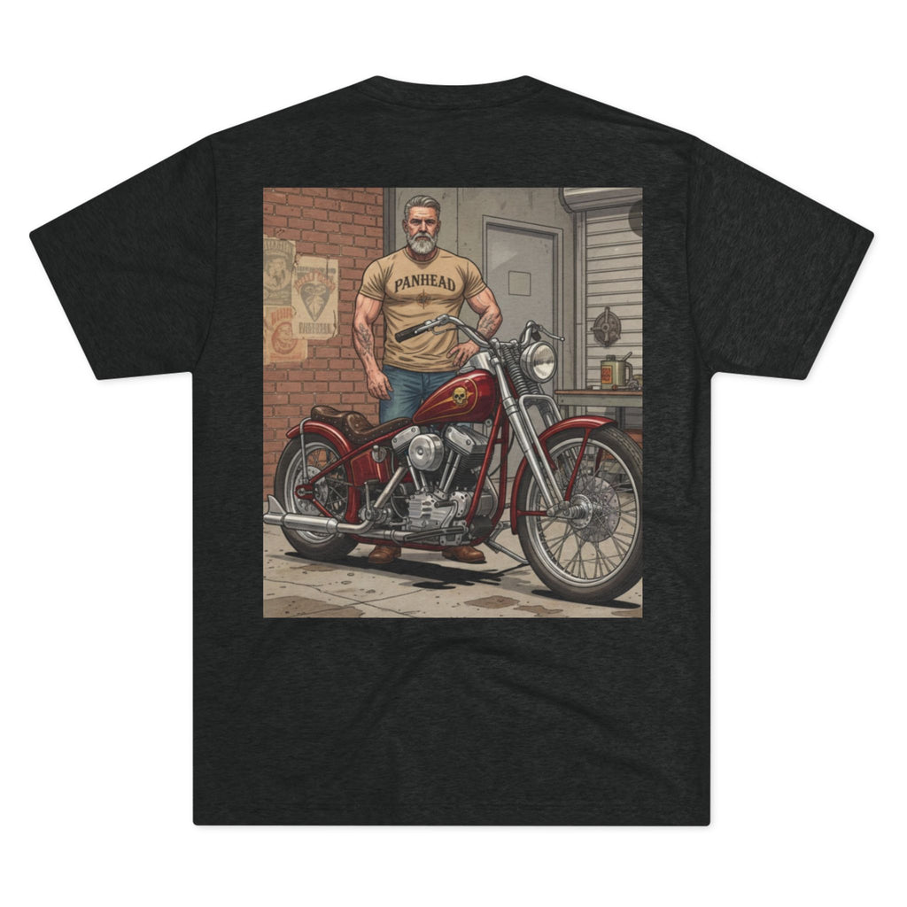 Vintage Biker Garage Tee — 'Somewhere' Motorcycle Illustration T-Shirt