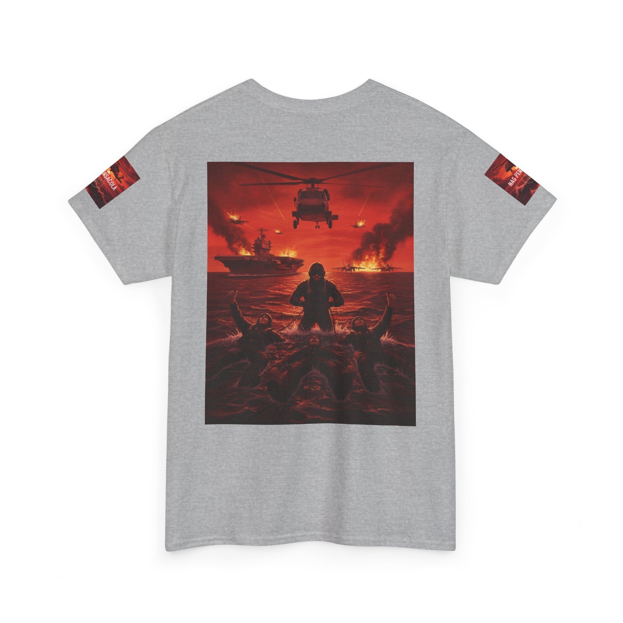 Rescue Swimmer Graphic Tee — NAS Pensacola Military Helicopter Design