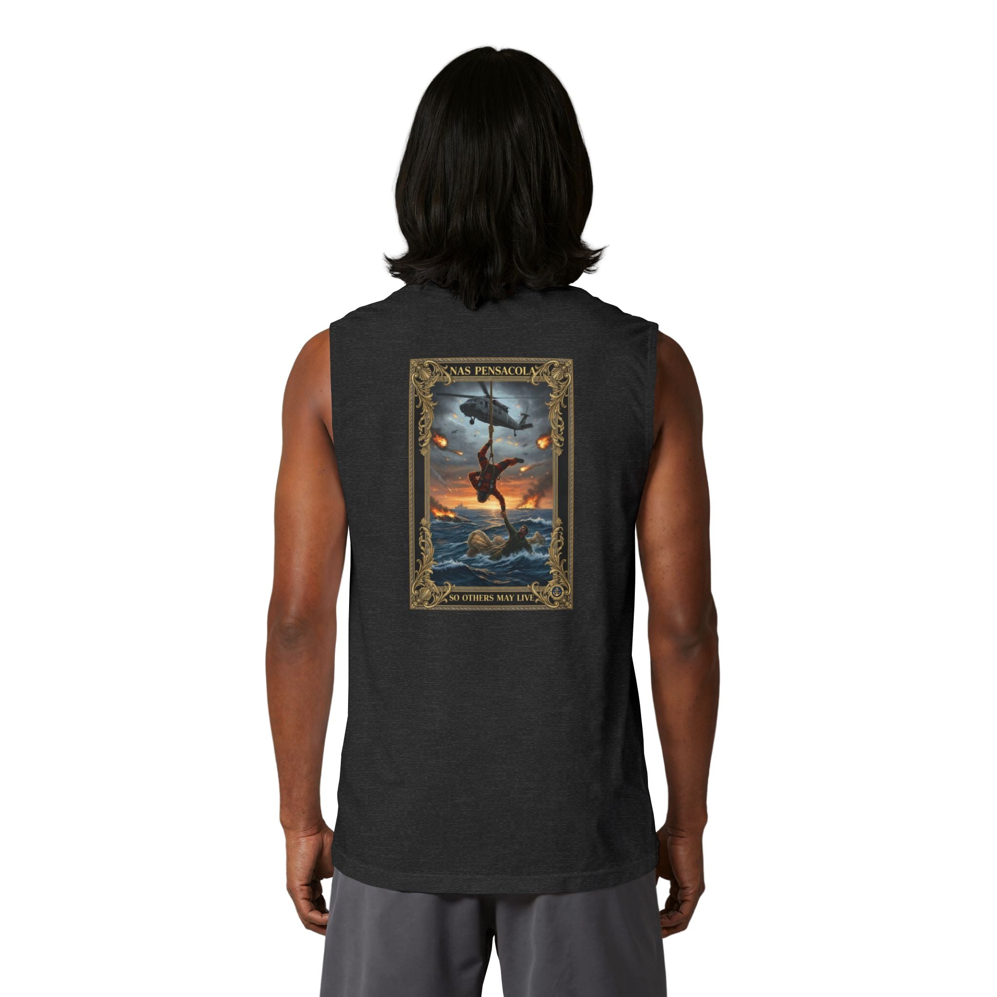 Military NAS Pensacola Tank Top — Navy Aviation Helicopter Design