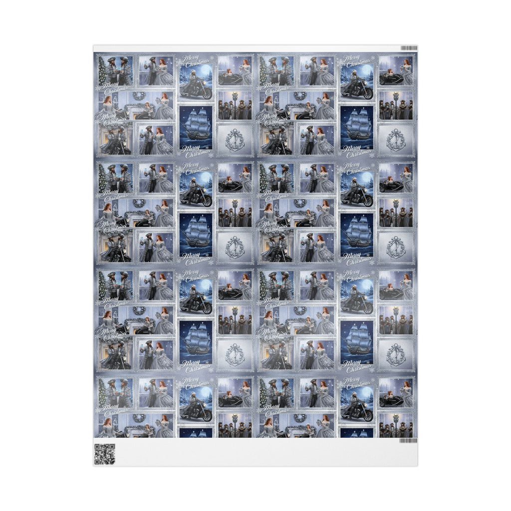Vintage Winter Photo Collage Wrapping Paper Roll — Holiday Scenic Gift Wrap