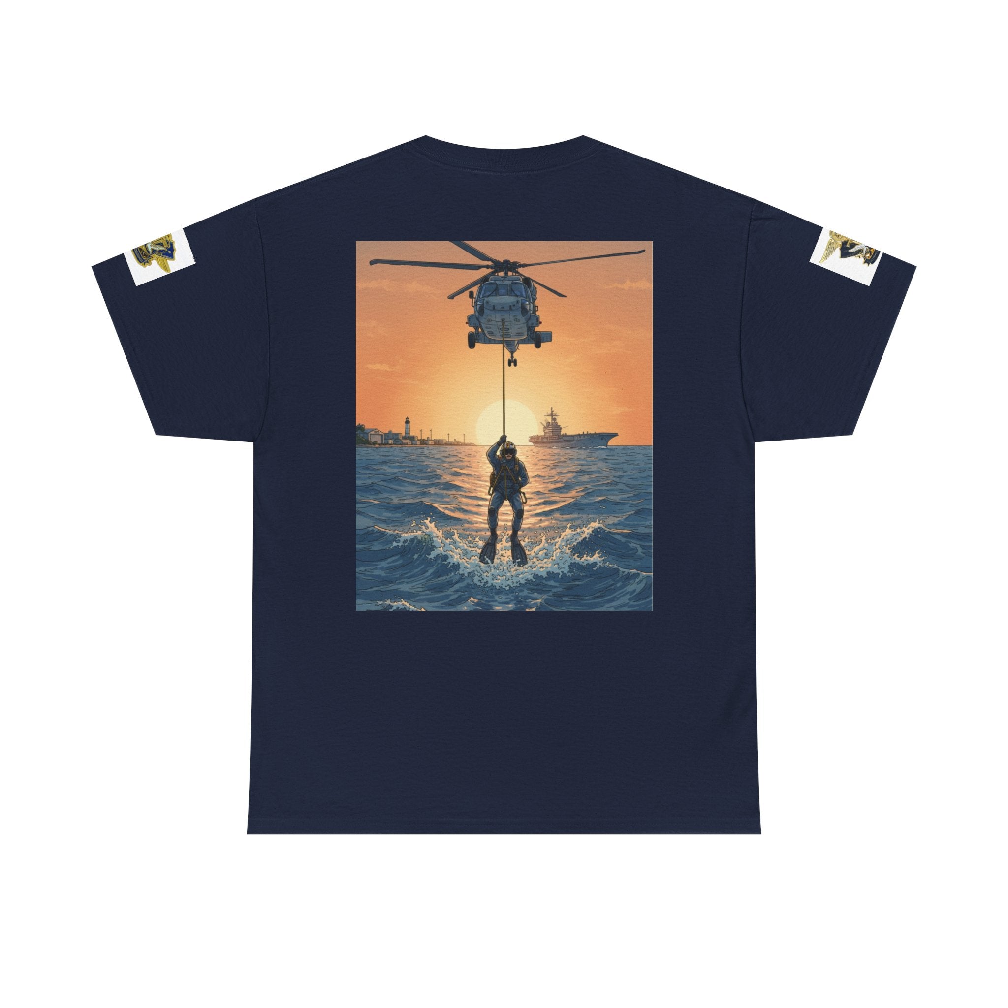 Military Rescue Riders Club T‑Shirt — SAR Chiefs Helicopter Tee