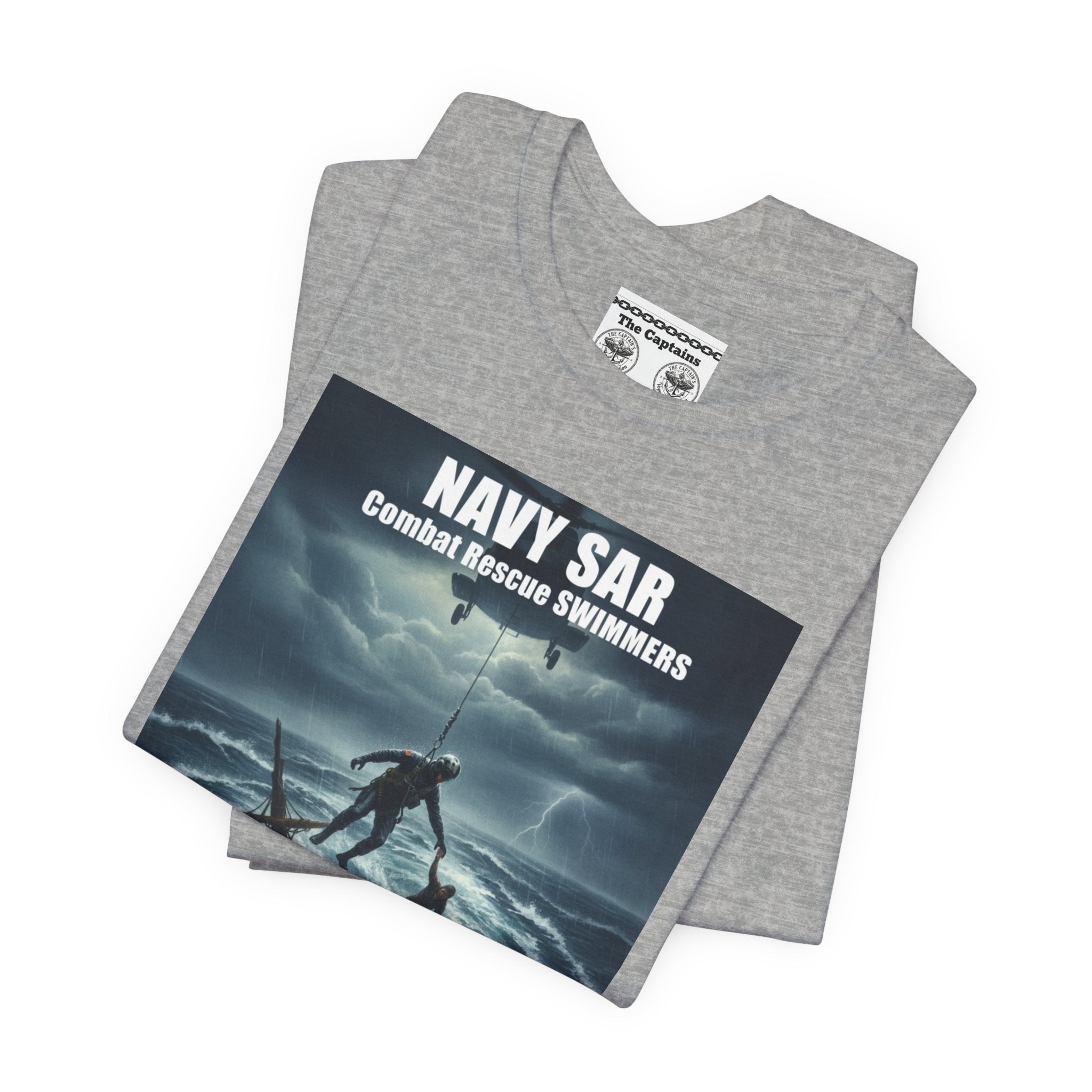 Navy SAR Combat Rescue Swimmers T-Shirt — "We Know No Limits"