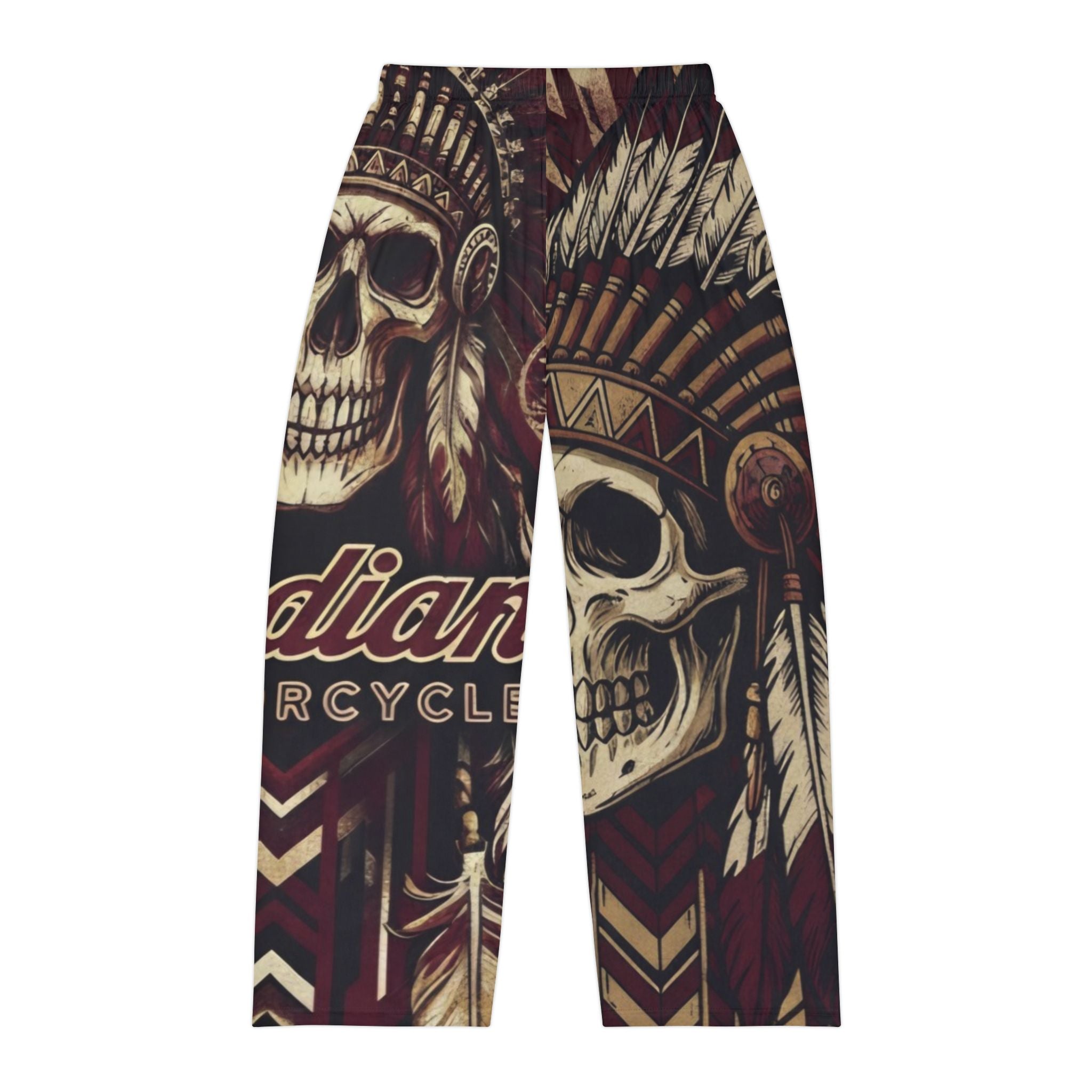 Skull & Headdress Pajama Pants — Retro Motorcycle Lounge Pants