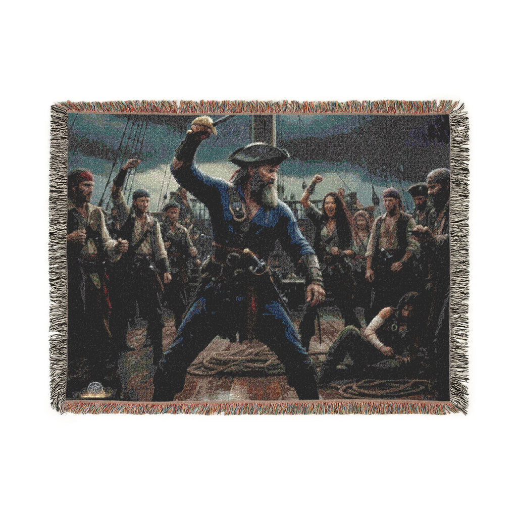 Western Dance Party Woven Blanket — Cowboy Dance Scene Throw