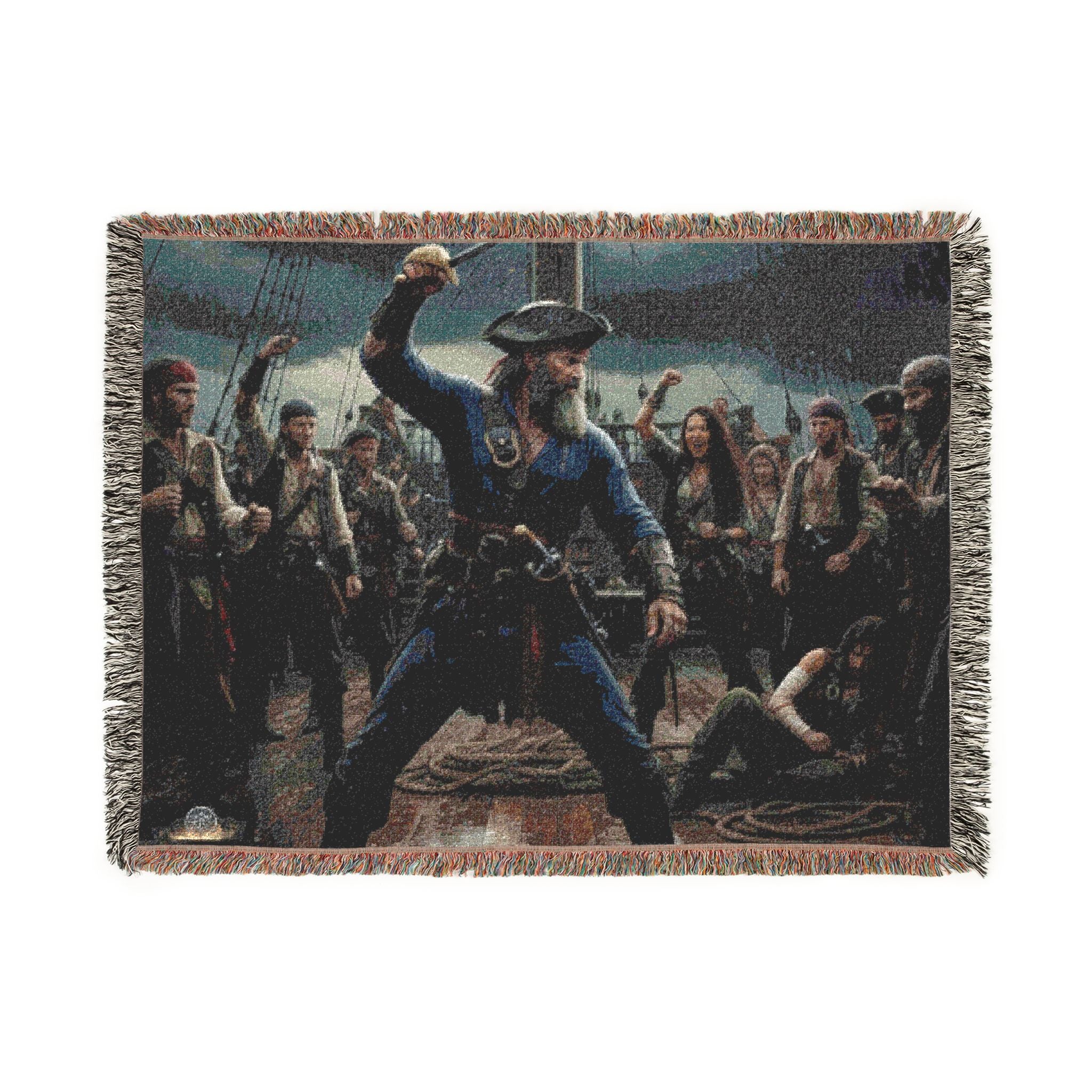 Western Dance Party Woven Blanket — Cowboy Dance Scene Throw