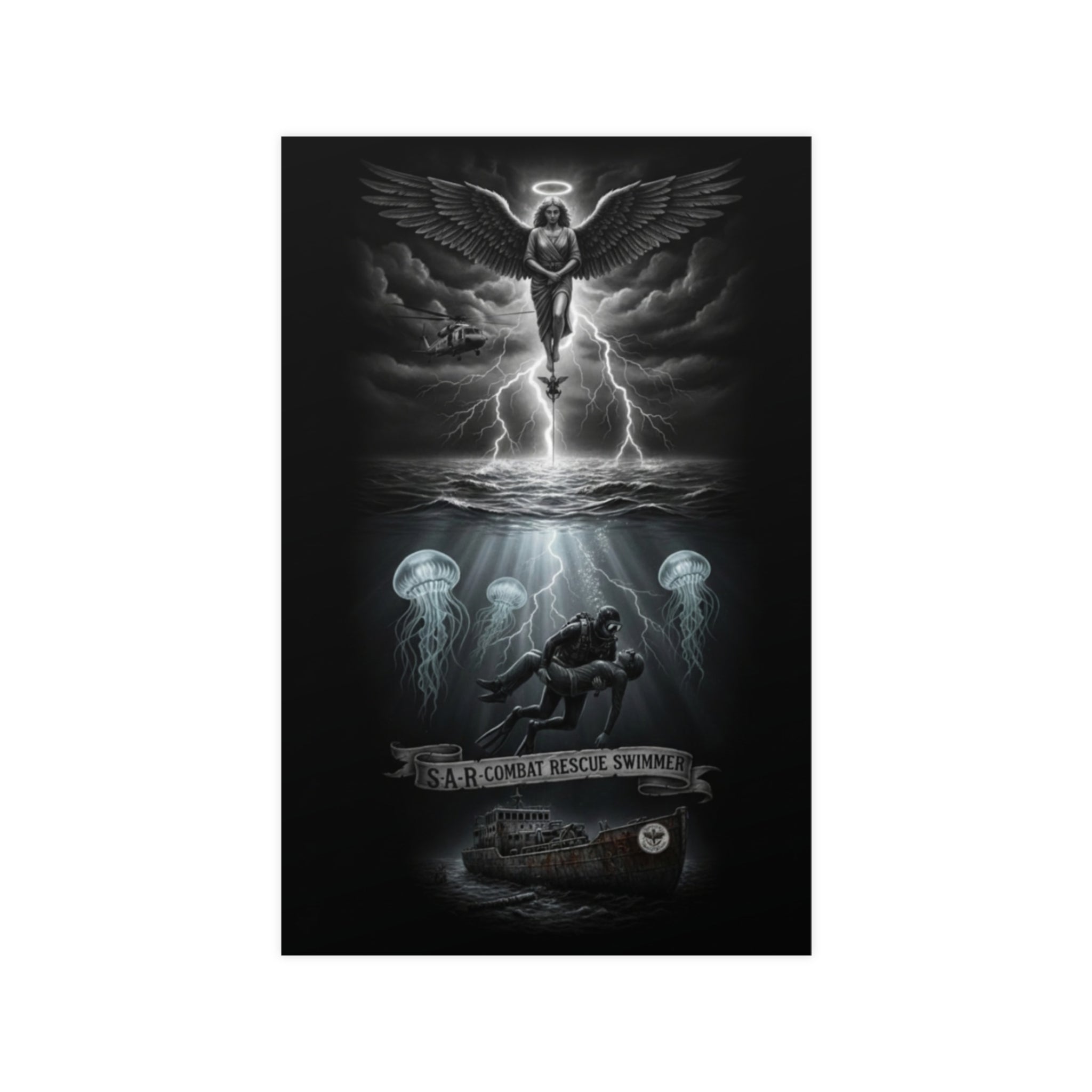 Matte Poster — USAR Combat Rescue Swimmer Memorial (Vertical/Horizontal)