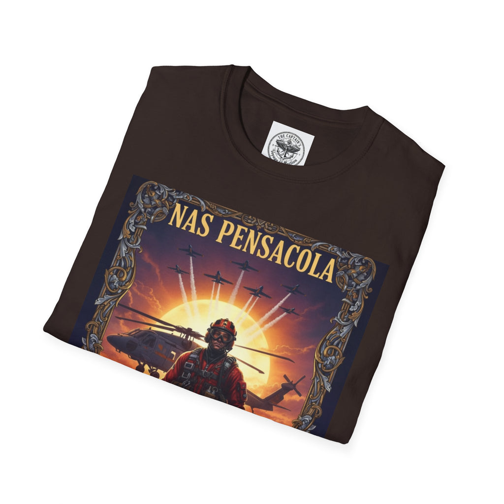 NAS Pensacola Rescue Crew T-Shirt — Navy SAR Helicopter Search & Rescue Tee