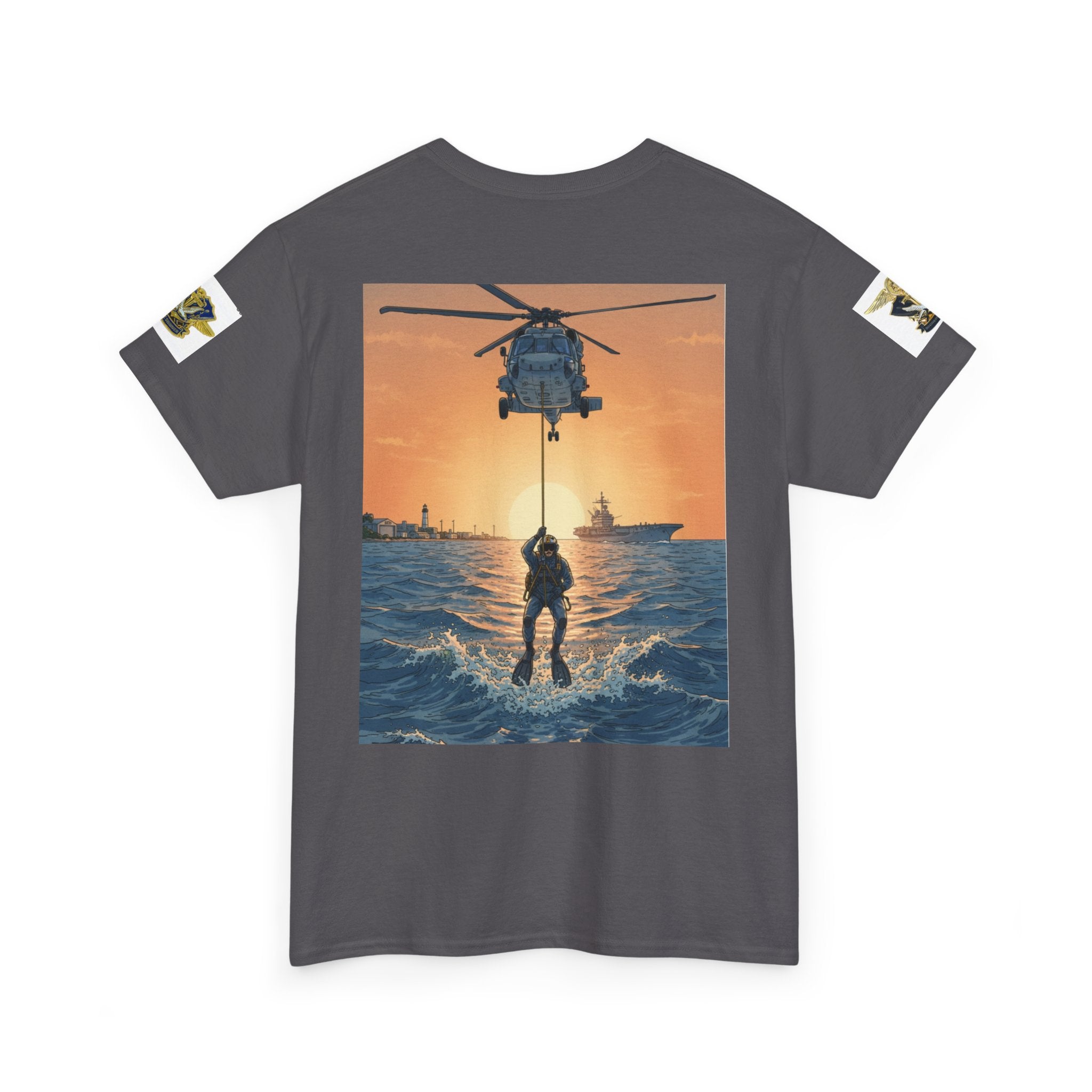 Military Rescue Riders Club T‑Shirt — SAR Chiefs Helicopter Tee