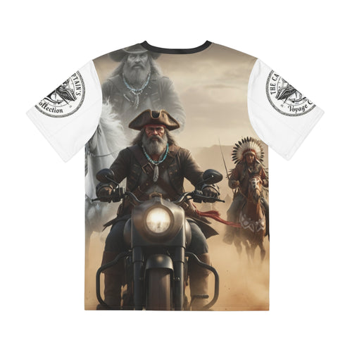 Captain's Voyage Motorcycle Tee — Nautical Biker Graphic Shirt