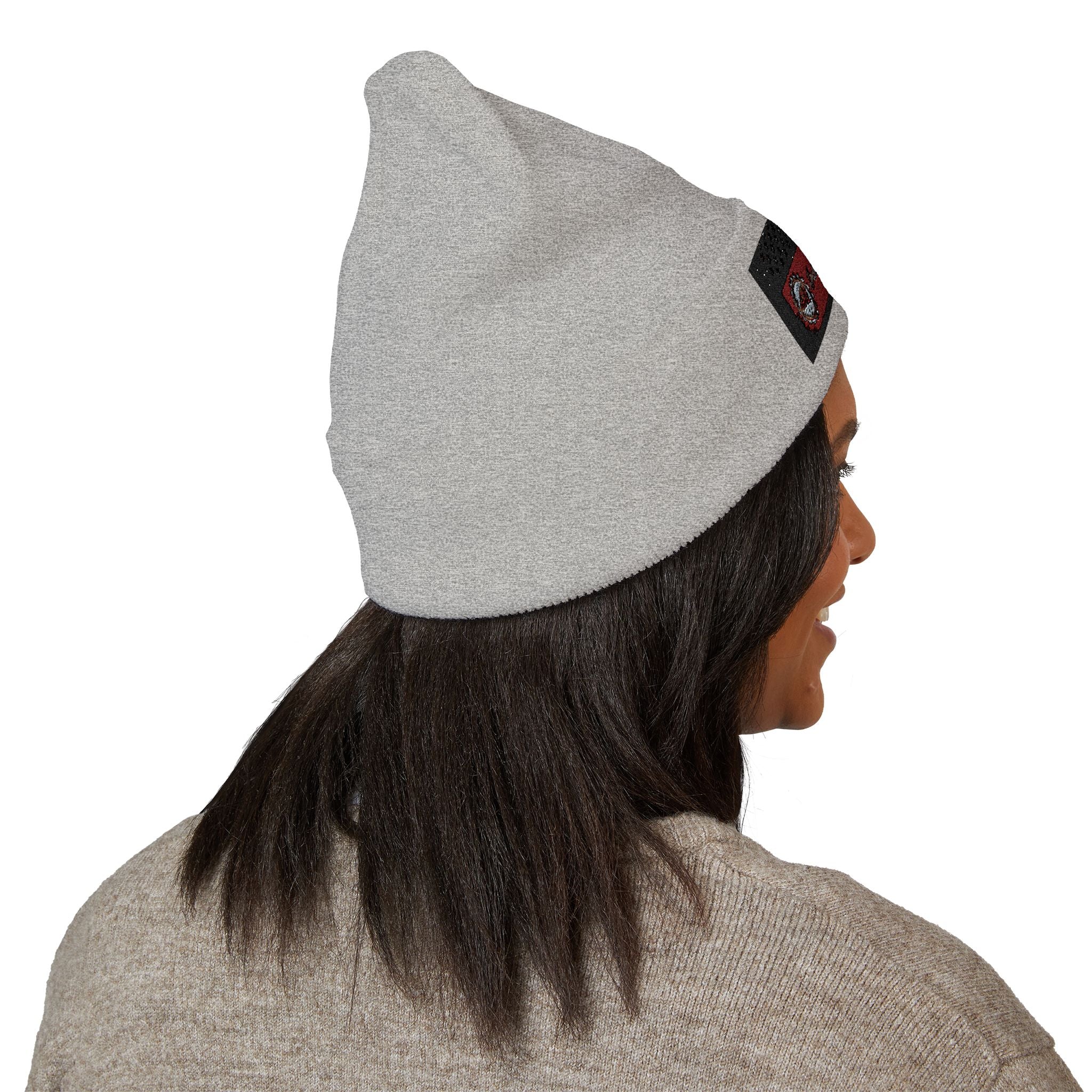 Retro Cassette Embroidered Beanie — Vintage Music Knit Hat