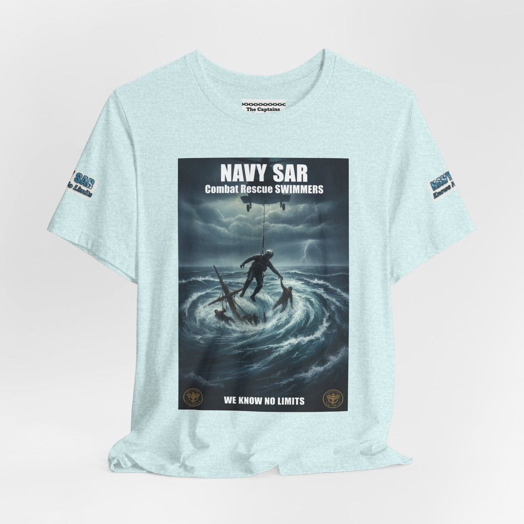 Navy SAR Combat Rescue Swimmers T-Shirt — "We Know No Limits"
