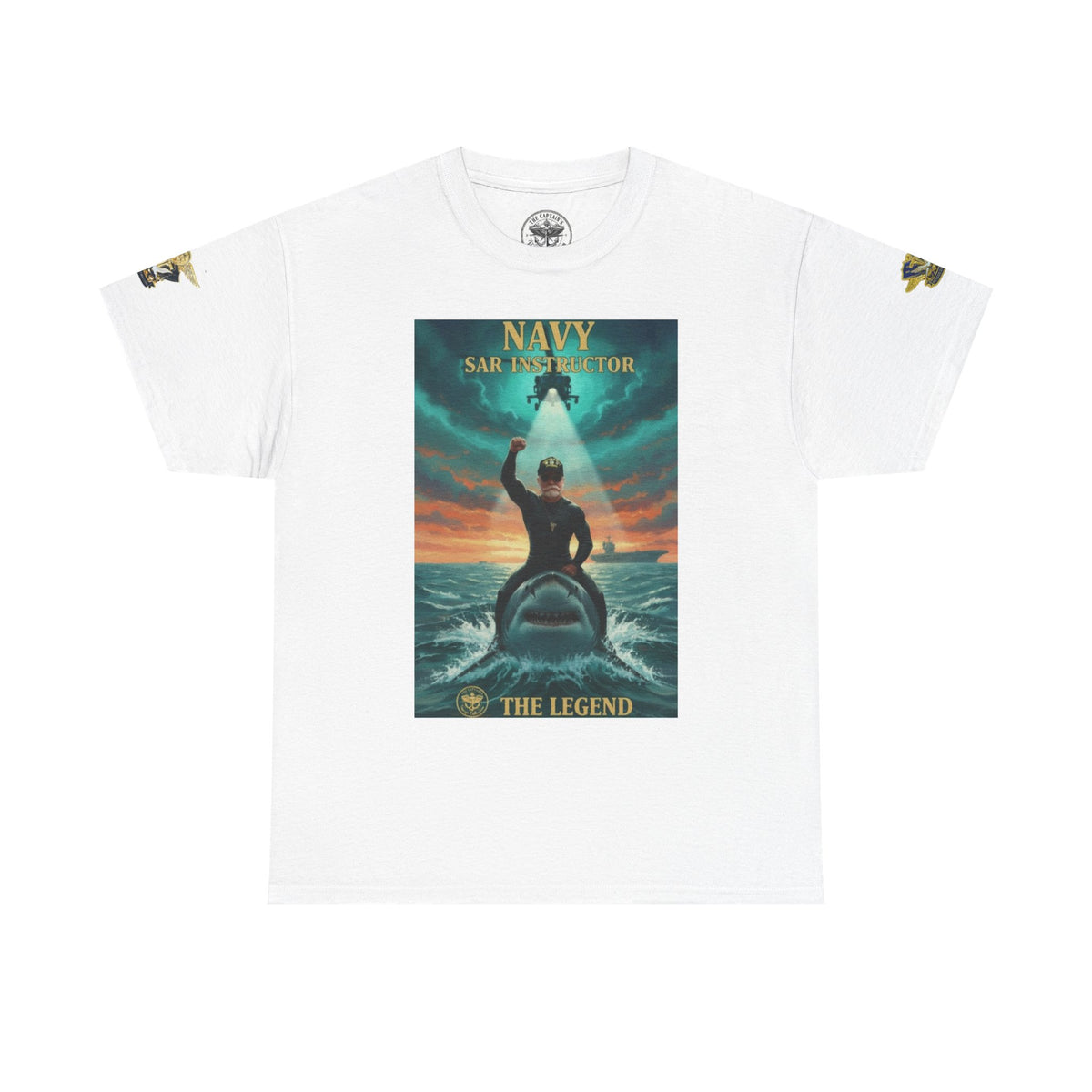 Navy SAR Helicopter Rescue Tee — "The Legend" Search & Rescue Tribute