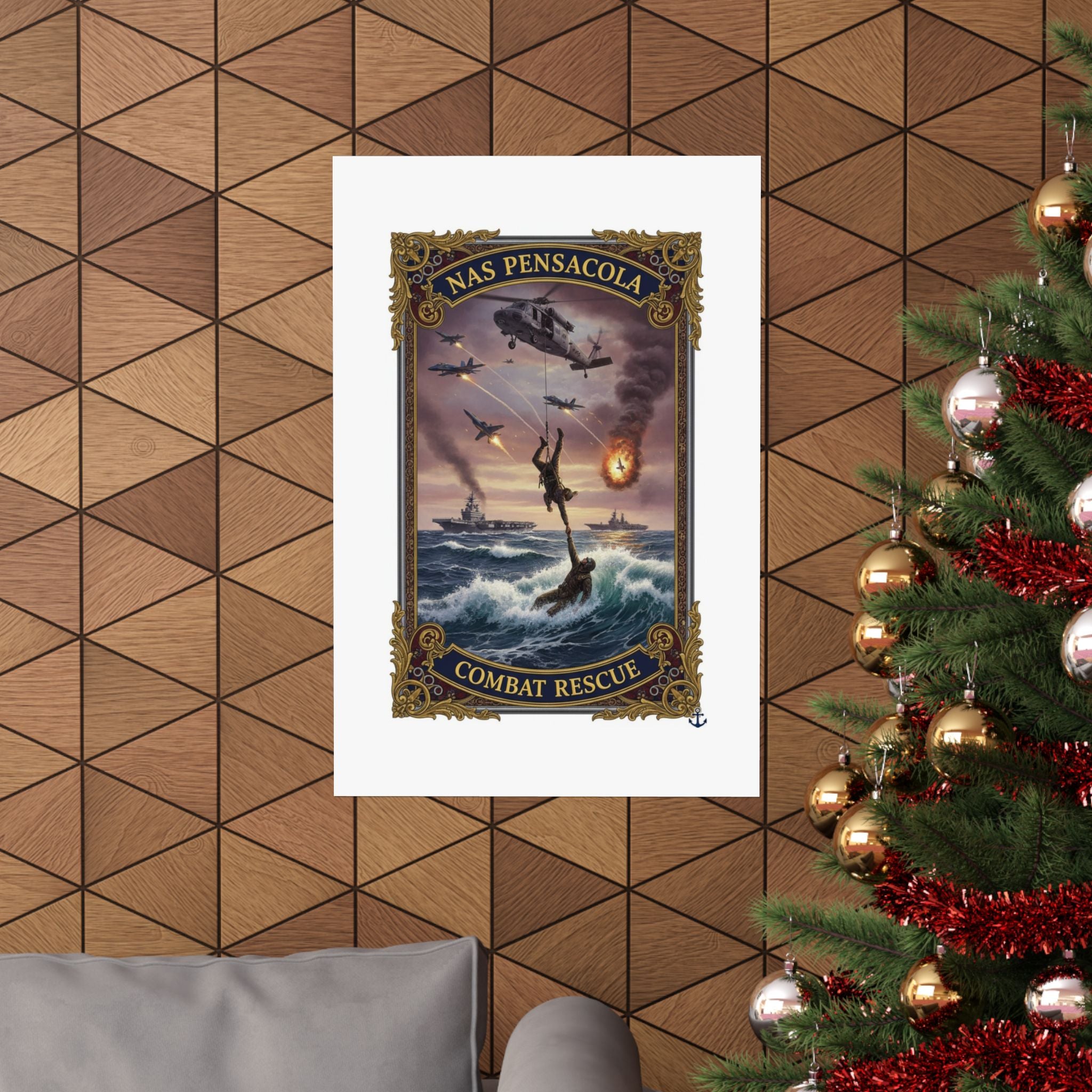 Combat Rescue Poster — NAS Pensacola Military Wall Art