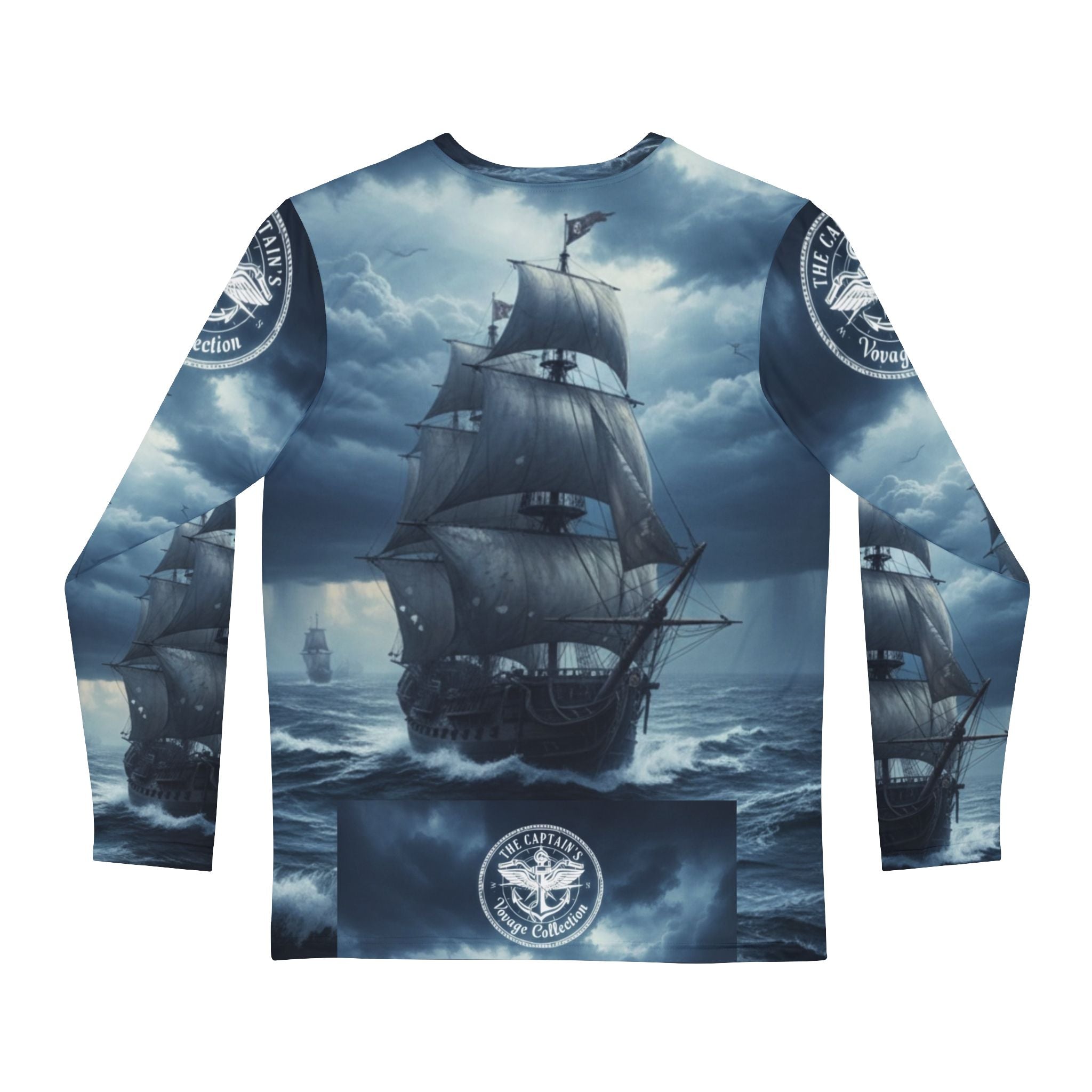 Sailing Ship Long Sleeve — Stormy Ocean Pirate Crew Shirt