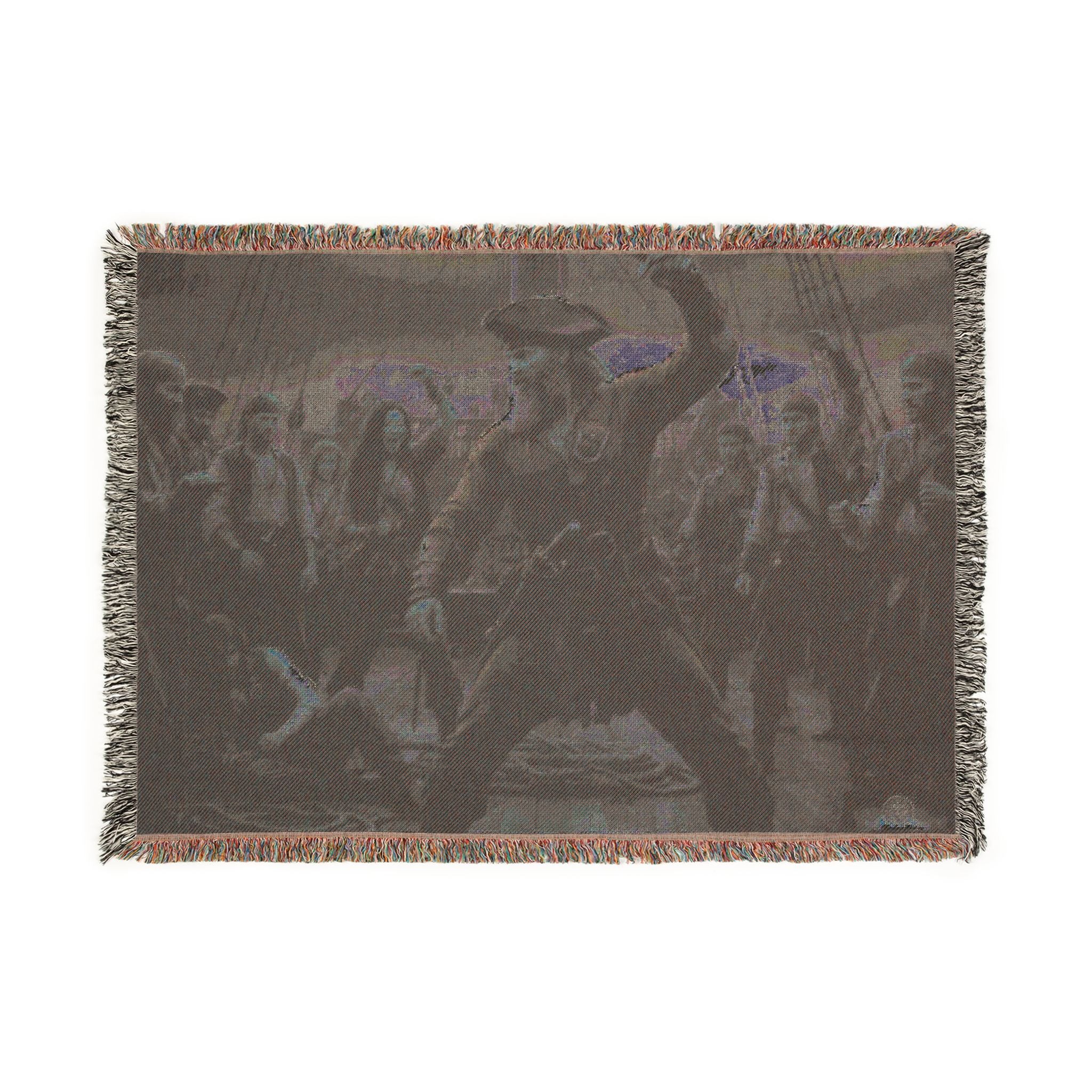 Western Dance Party Woven Blanket — Cowboy Dance Scene Throw