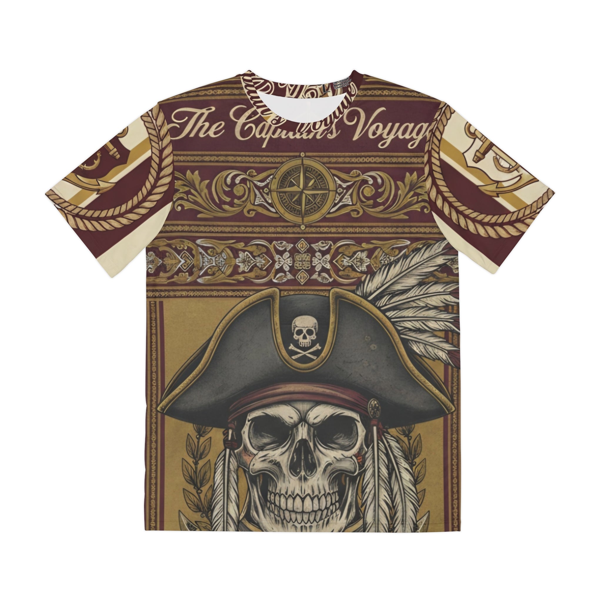 Pirate Skull & Tall Ship All-Over Print Tee