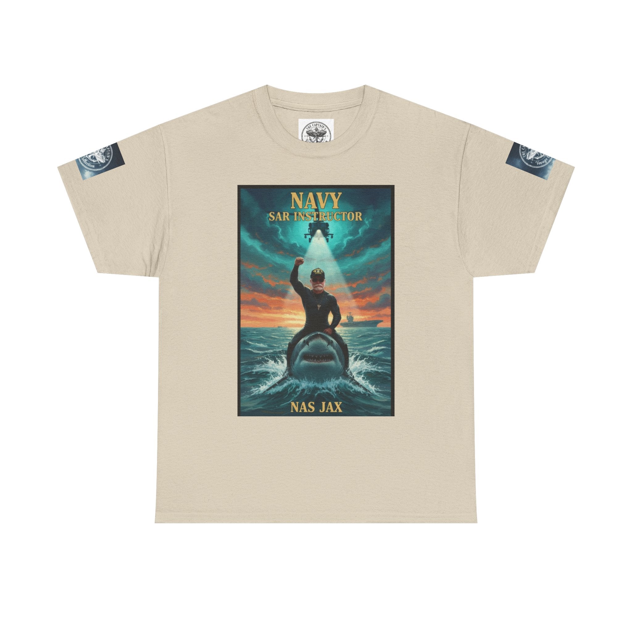 Navy Search & Rescue Graphic Tee — SAR Helicopter Rescue Scene