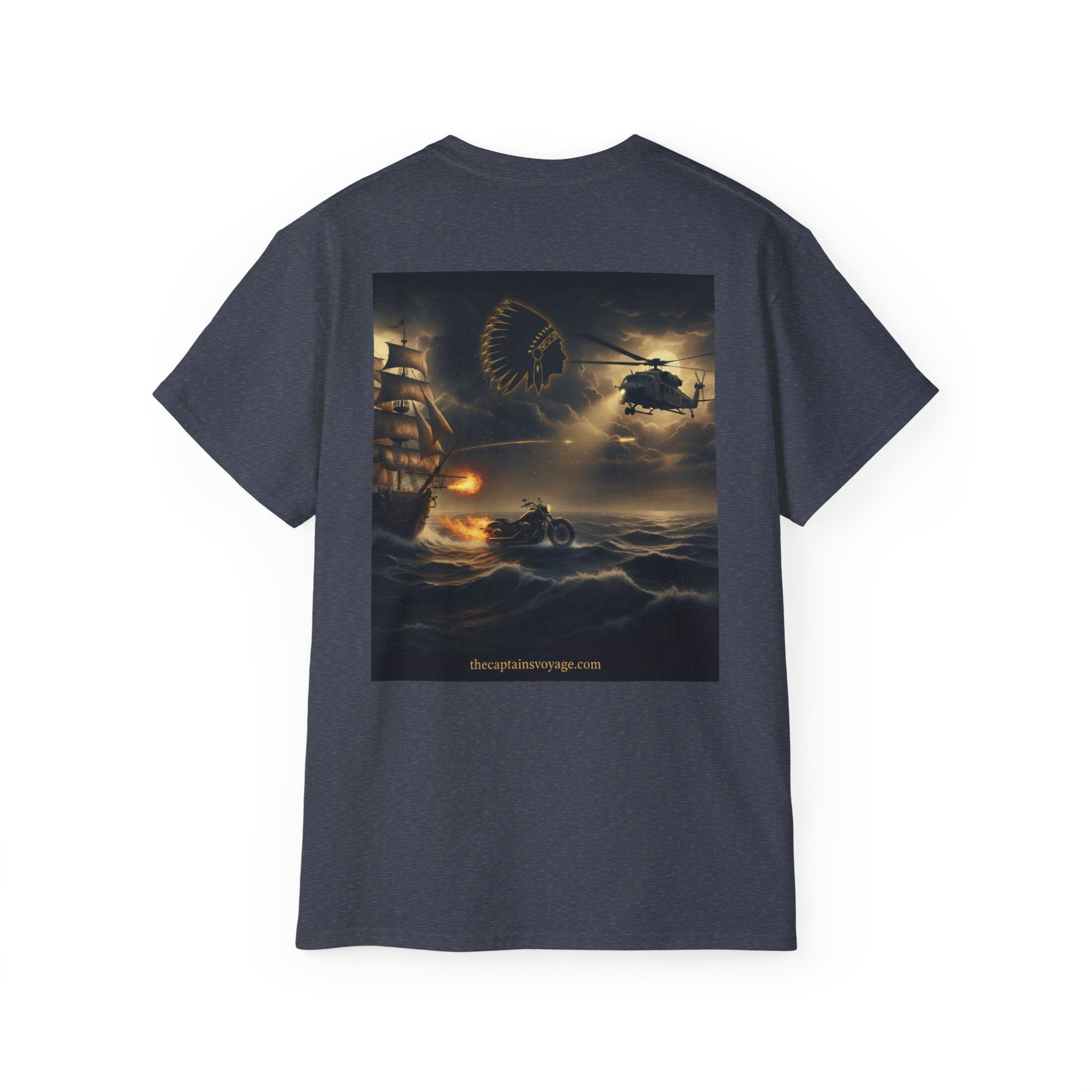 Pirate Ship Sunset Tee – Nautical Pirate Skull Graphic T-Shirt