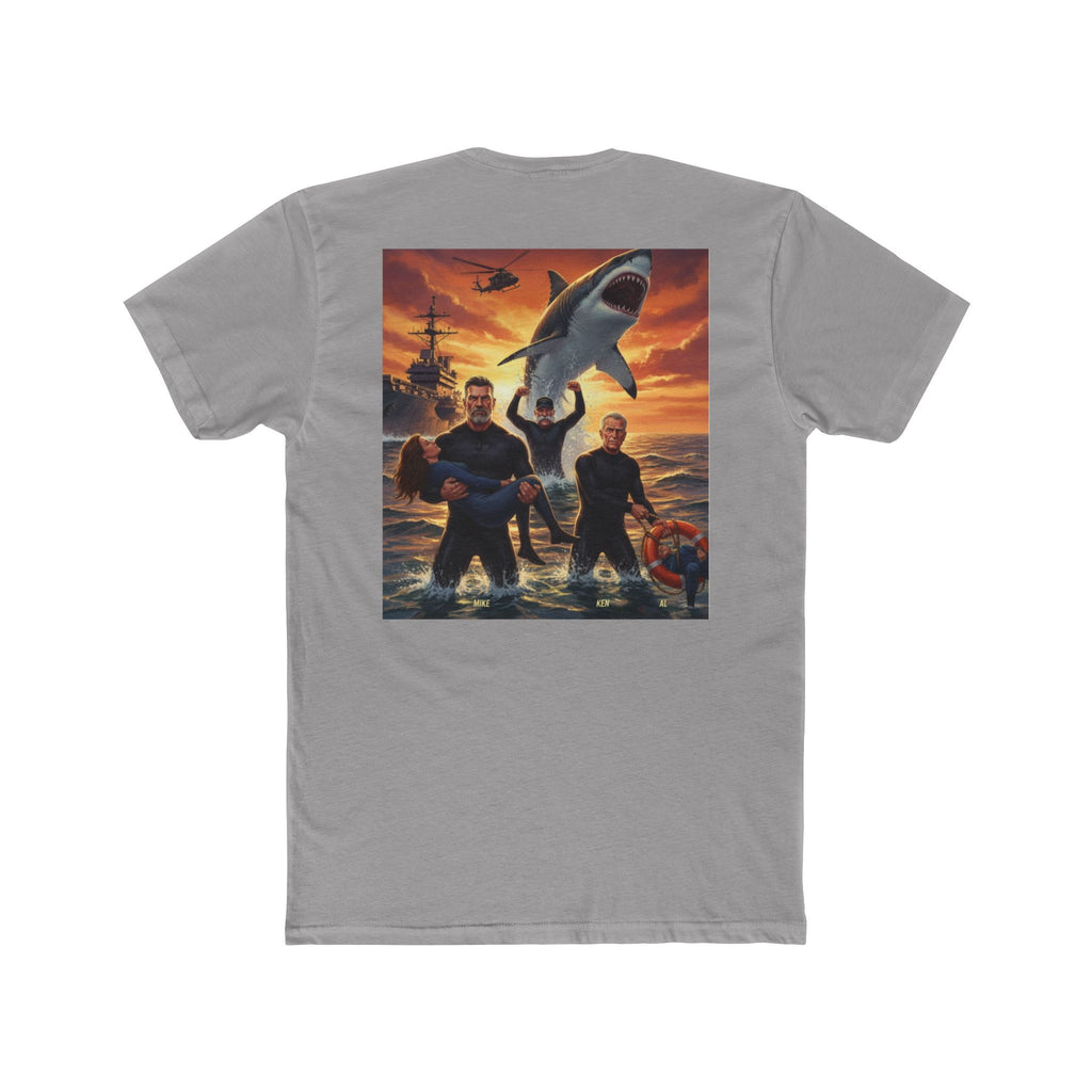 Shark Attack Movie Poster T-Shirt — Retro Action Film Tee (Mike Ken Al)