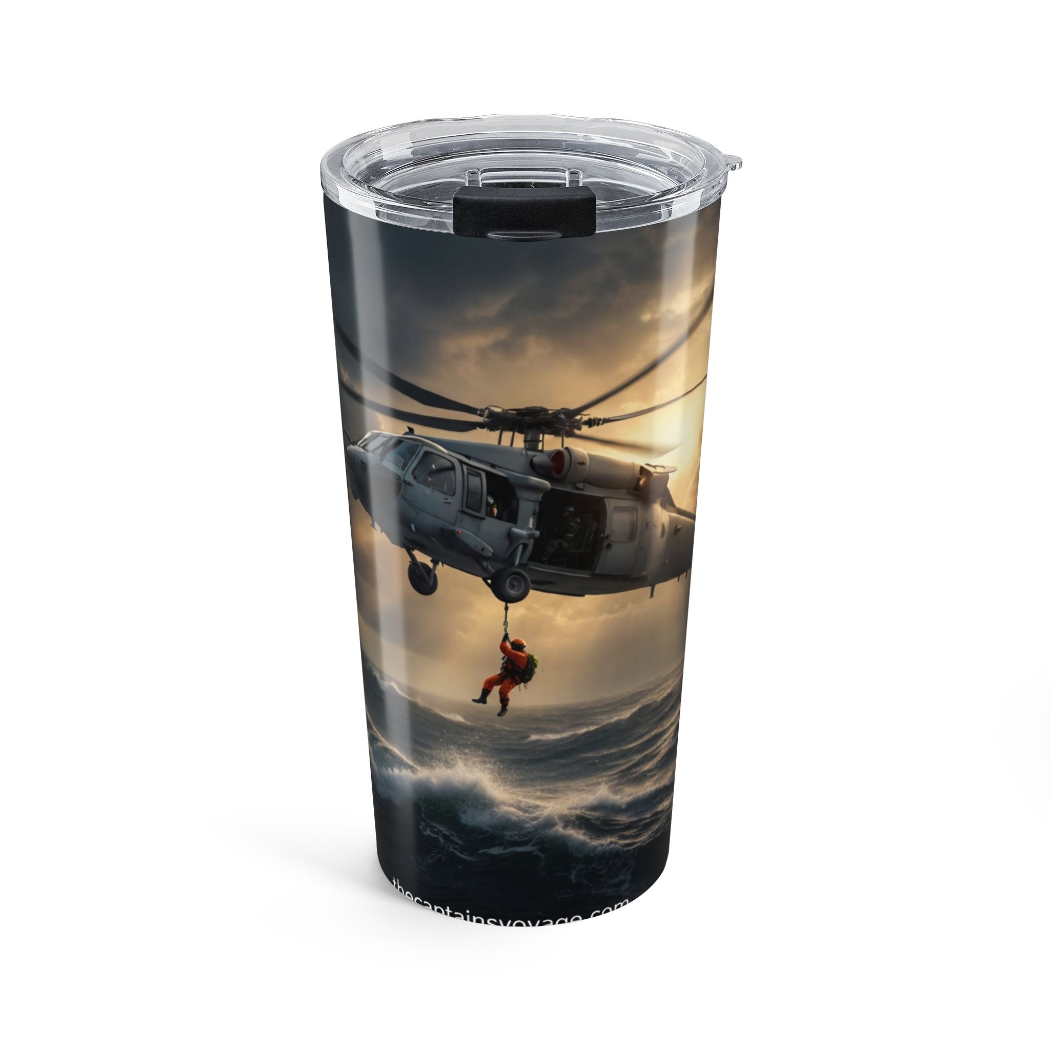 Rescue Helicopter 20oz Tumbler – Coast Guard SAR Search & Rescue Travel Mug