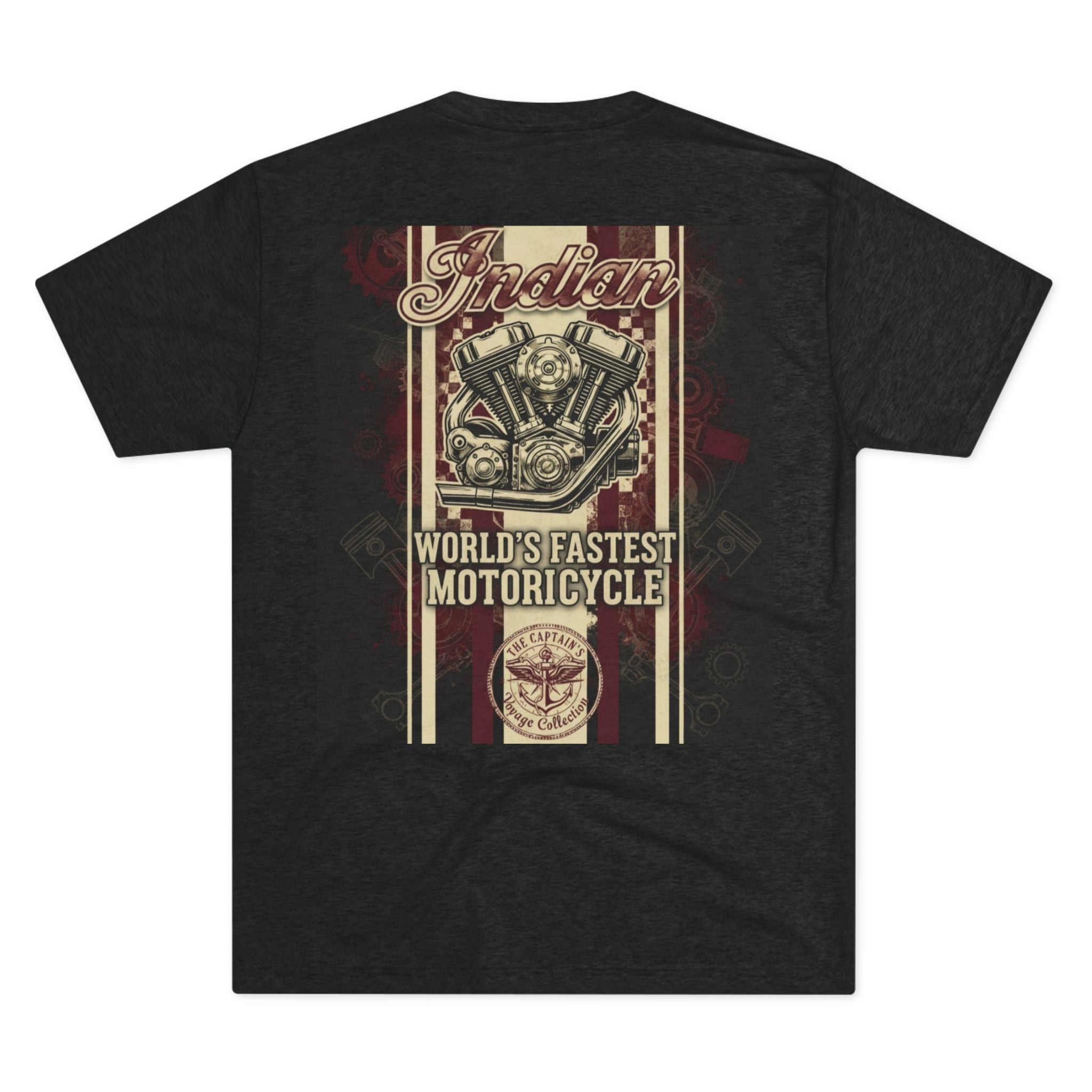 Indian Motorcycle Engine Tee — Vintage 'World's Fastest Motorcycle' Graphic