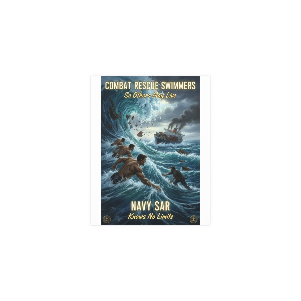 Combat Rescue Swimmers Navy SAR Silk Poster — "So Others May Live"