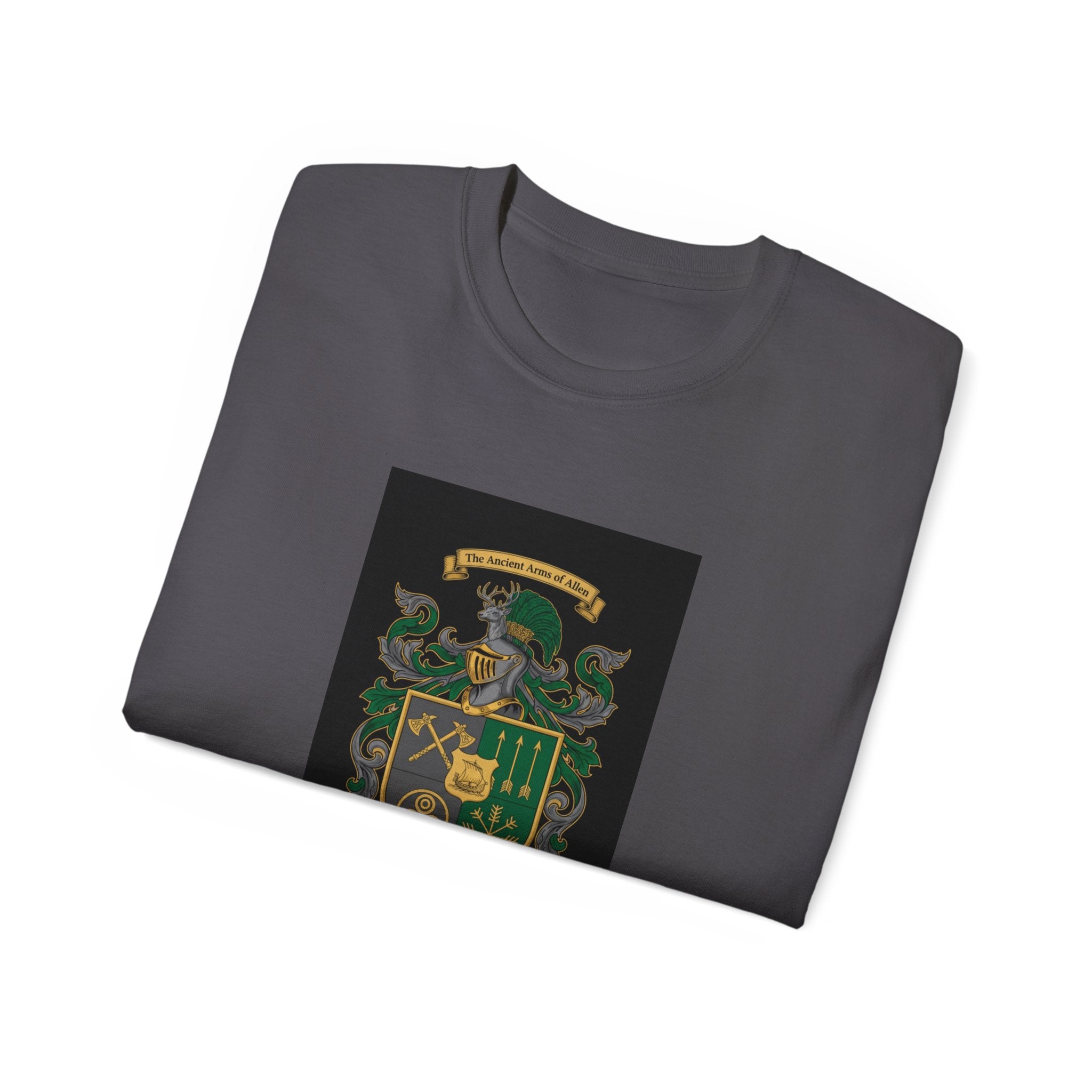 Irish Crest & 'One Lucky Viking' T-Shirt — Celtic Coat of Arms Tee