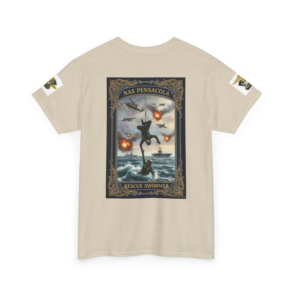 Navy Riders Club Graphic Tee — Vintage Naval Rescue Poster Shirt