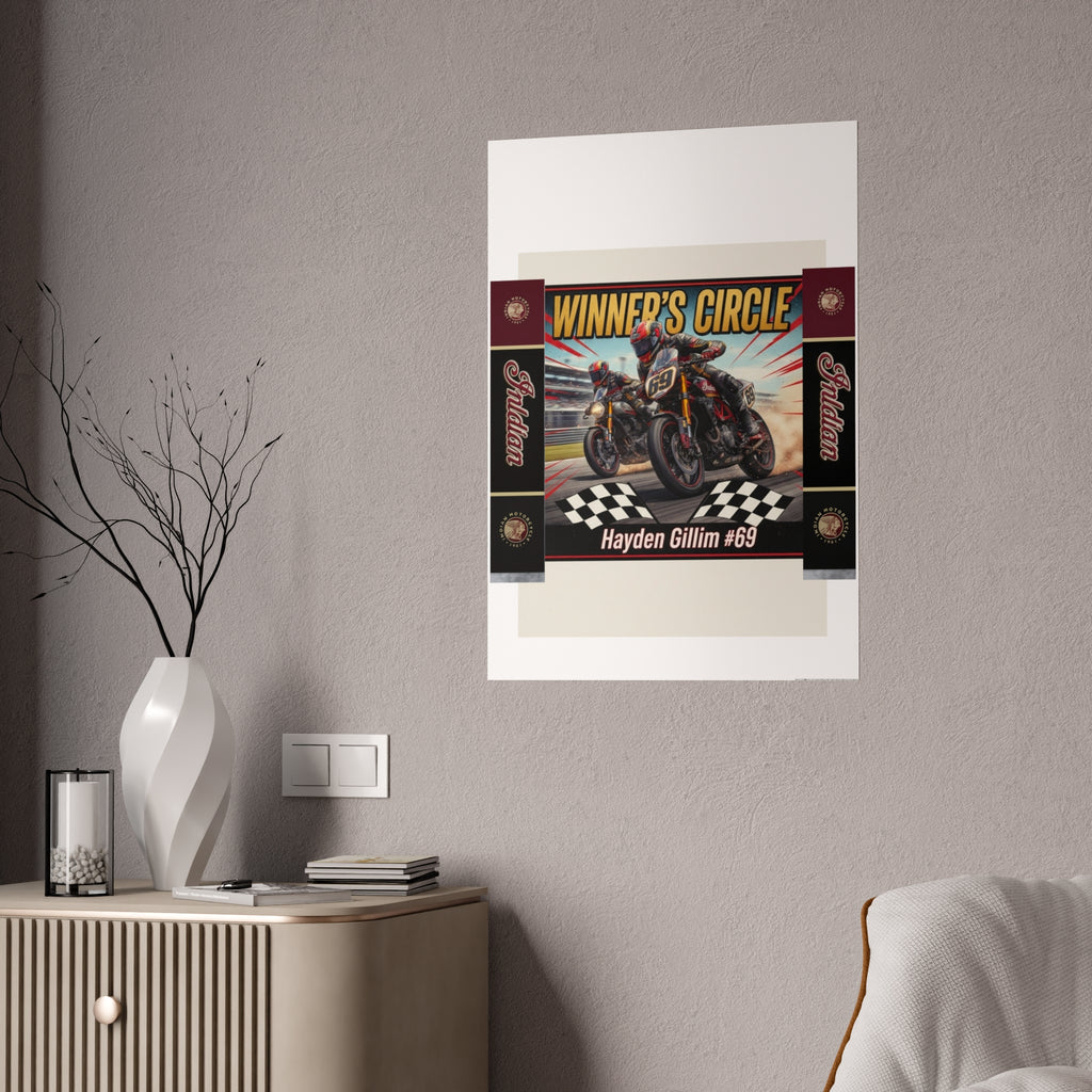 Winner’s Circle Motorcycle Poster — Hayden Gillim #69 Gloss Print