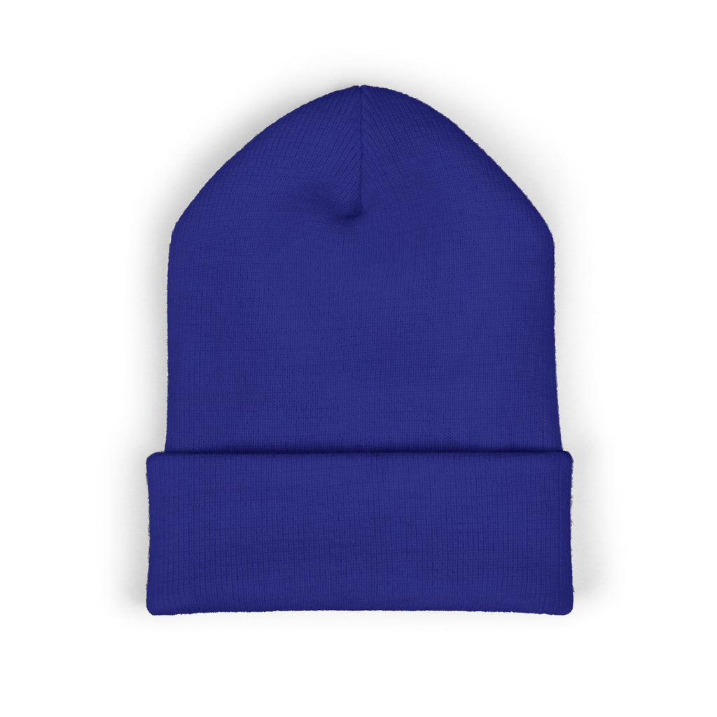 Retro Cassette Embroidered Beanie — Vintage Music Knit Hat