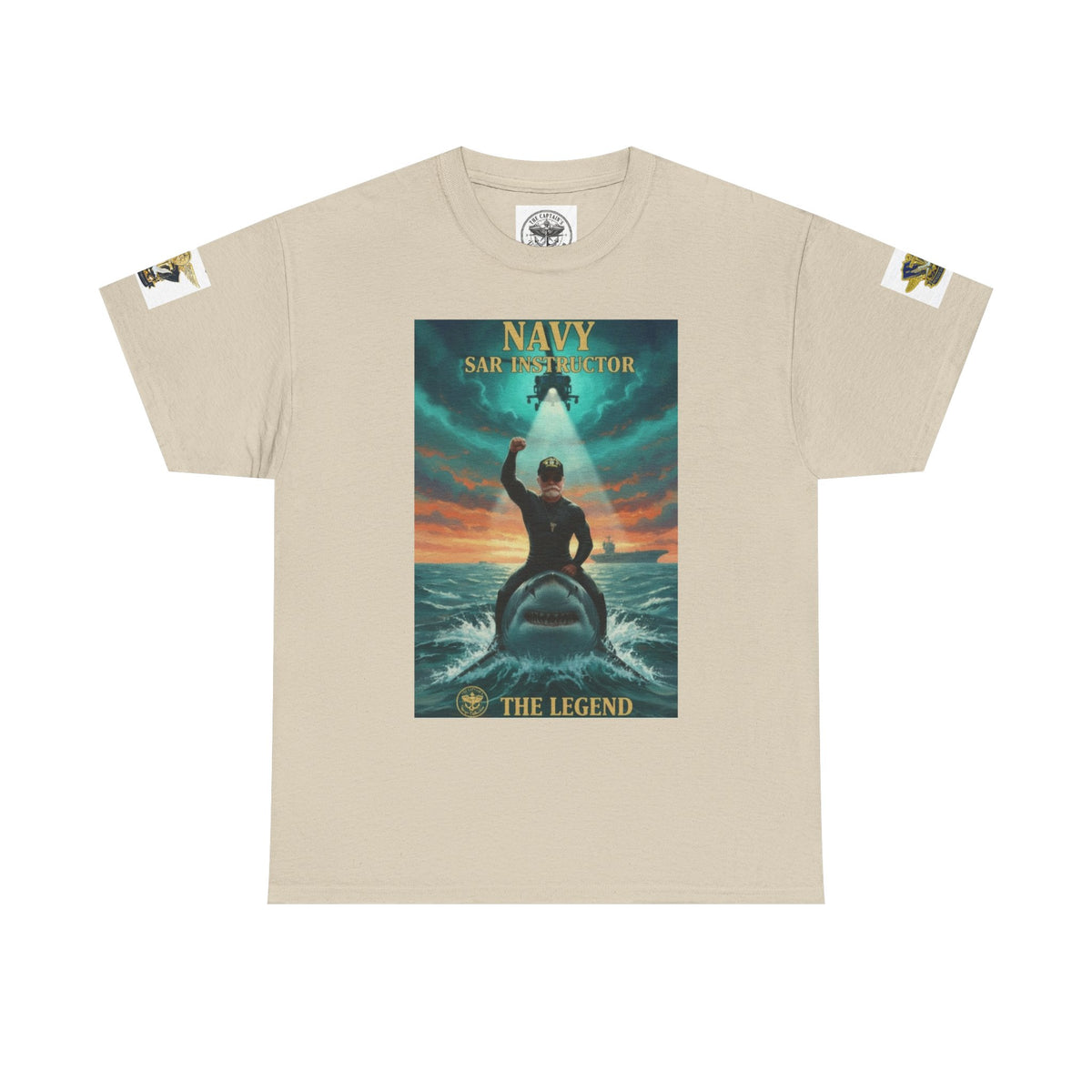 Navy SAR Helicopter Rescue Tee — "The Legend" Search & Rescue Tribute