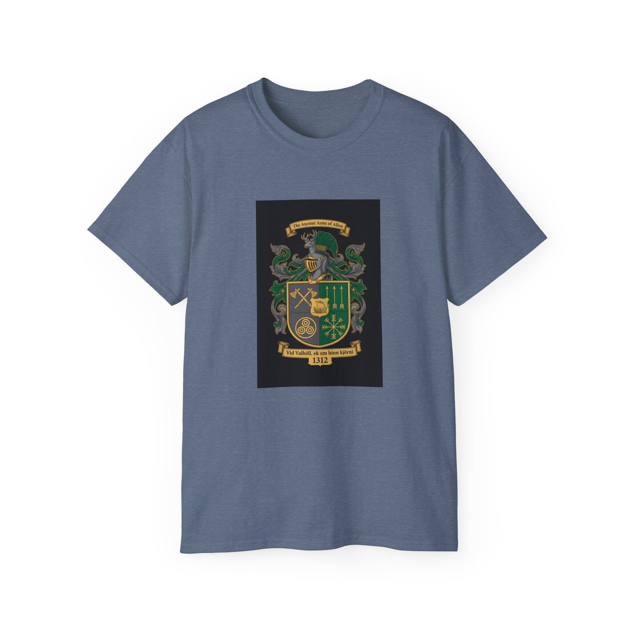 Irish Crest & 'One Lucky Viking' T-Shirt — Celtic Coat of Arms Tee