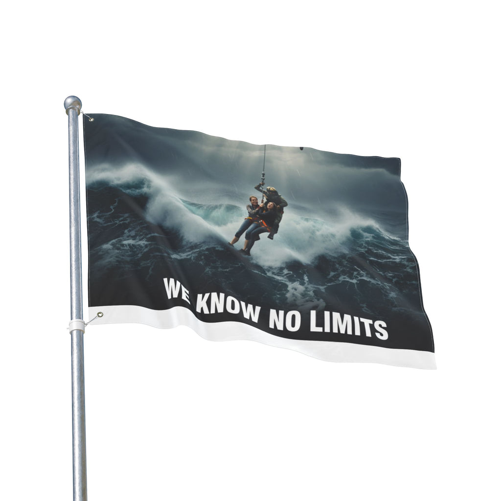 Double-Sided Flag — We Know No Limits Rescue Helicopter Design