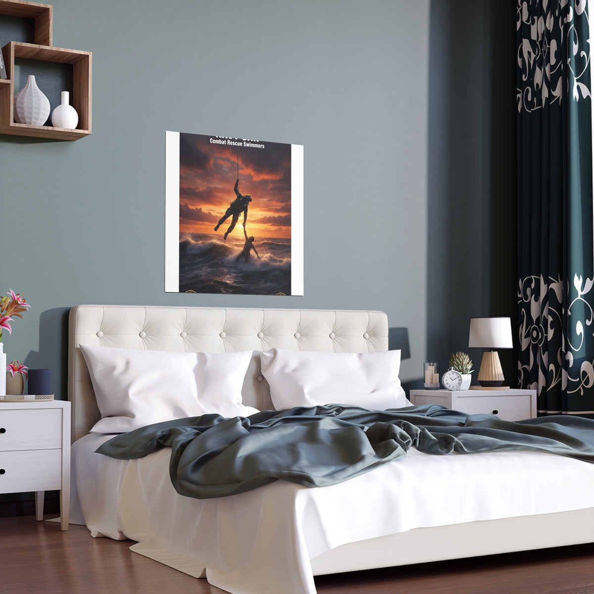 Navy SAR Combat Rescue Swimmers Silk Poster — “We Know No Limits” Indoor/Outdoor Wall Art