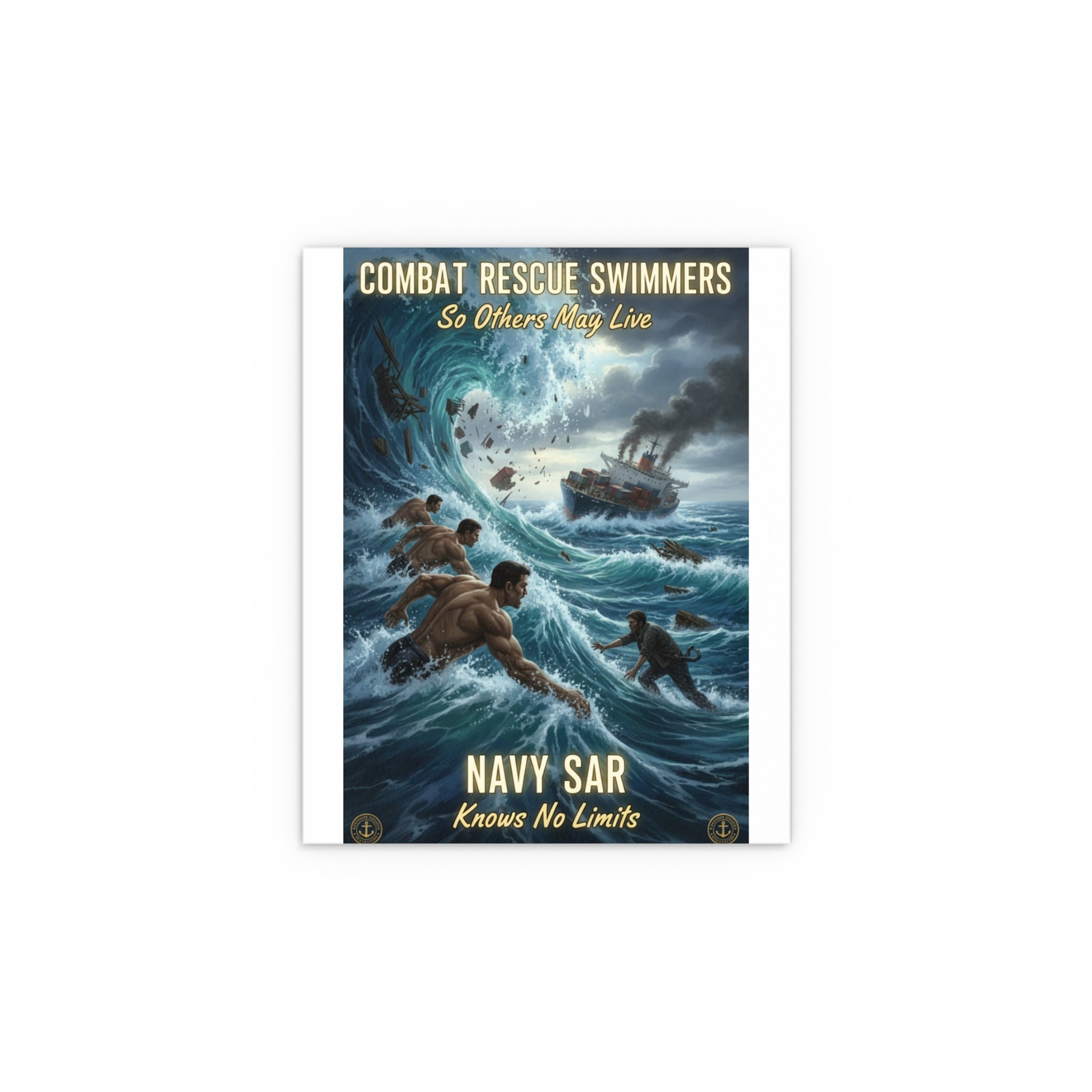Combat Rescue Swimmers Navy SAR Silk Poster — "So Others May Live"