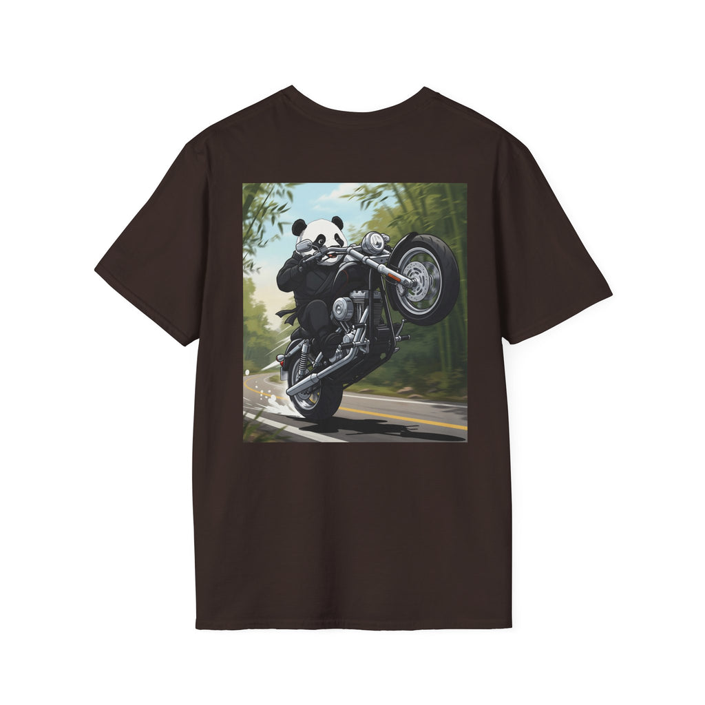 Captain’s Voyage Collection T‑Shirt — Panda Riding Motorcycle Graphic Tee
