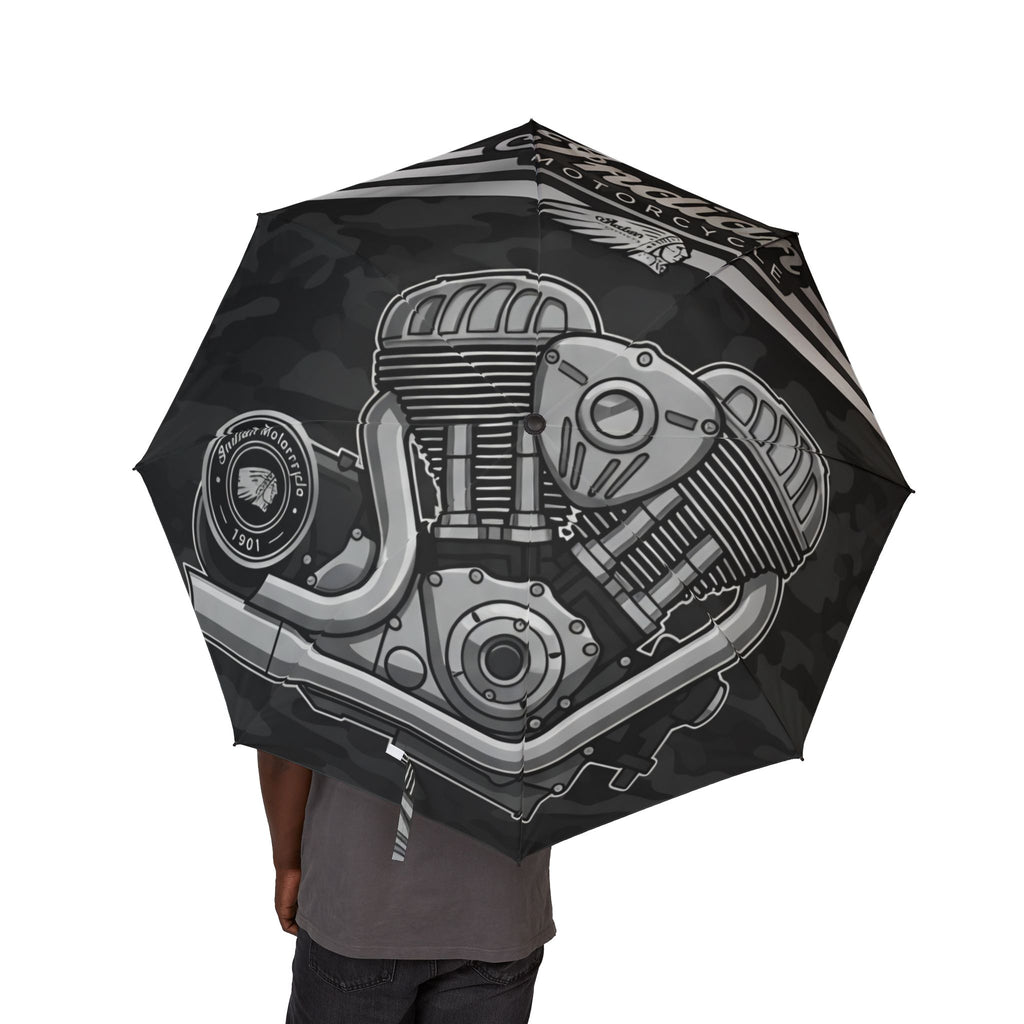 Motorcycle Engine Foldable Umbrella — Vintage Indian Motorcycle Logo