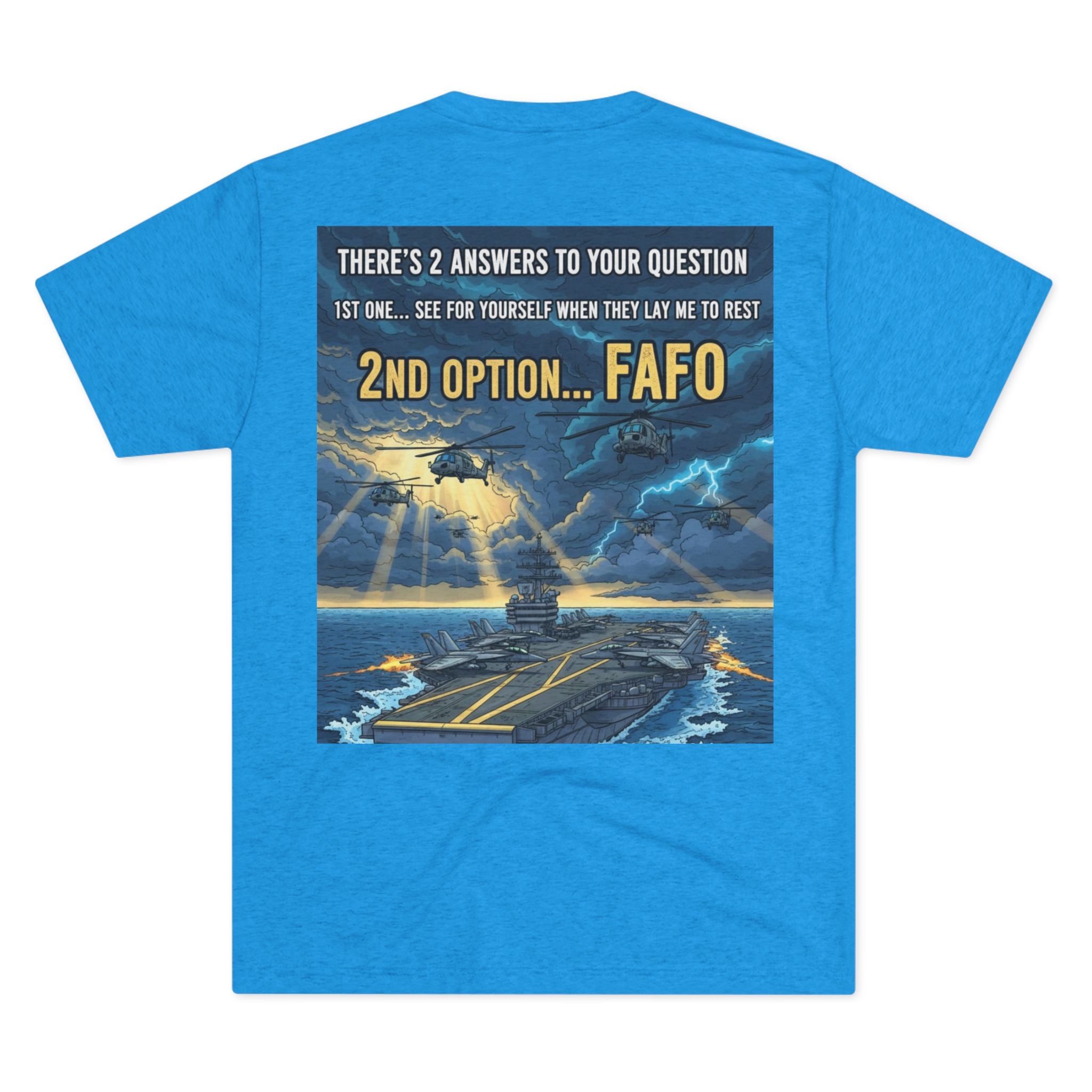 Navy Chiefs Ride to the Wall T-Shirt — "2nd Option... FAFO" Veteran Tribute Tee