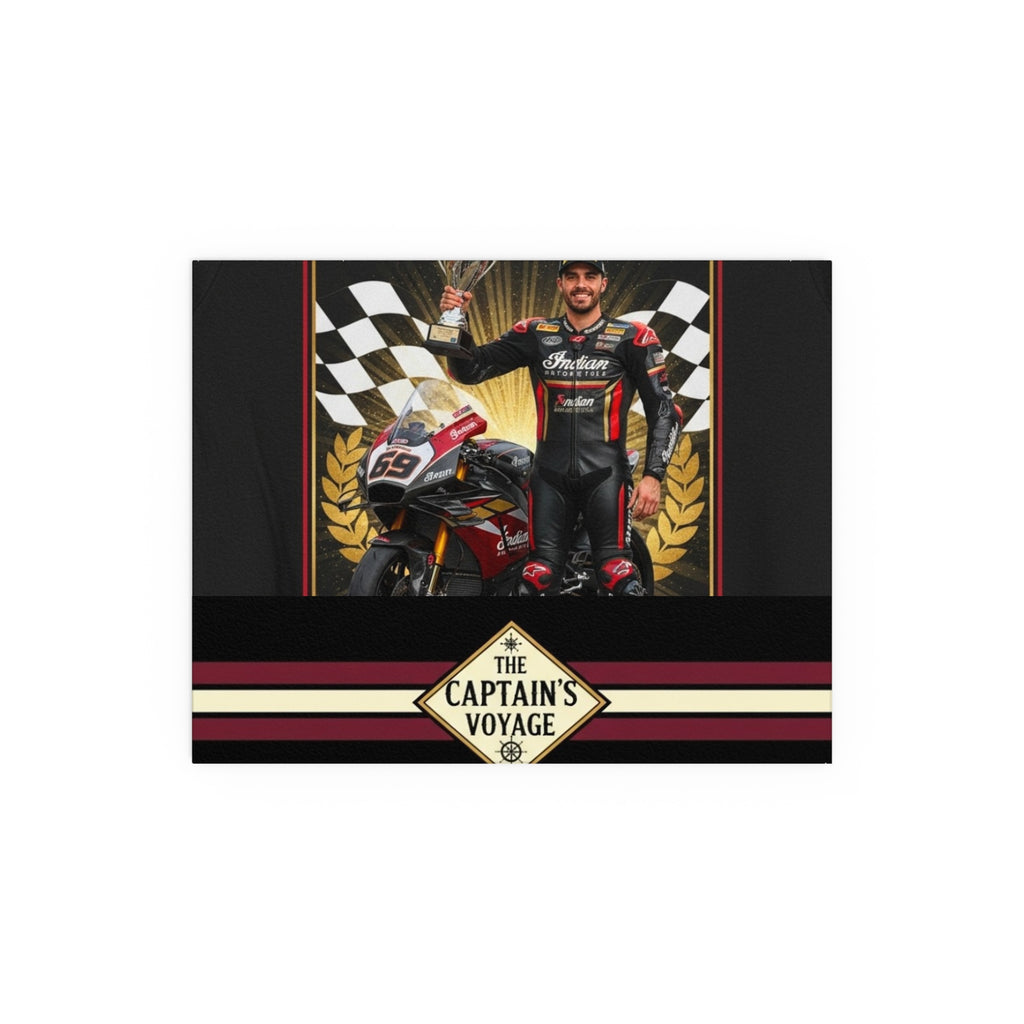 Racing Champion Silk Poster — “Winner’s Circle 69” Motorcycle Wall Art (Indoor/Outdoor)