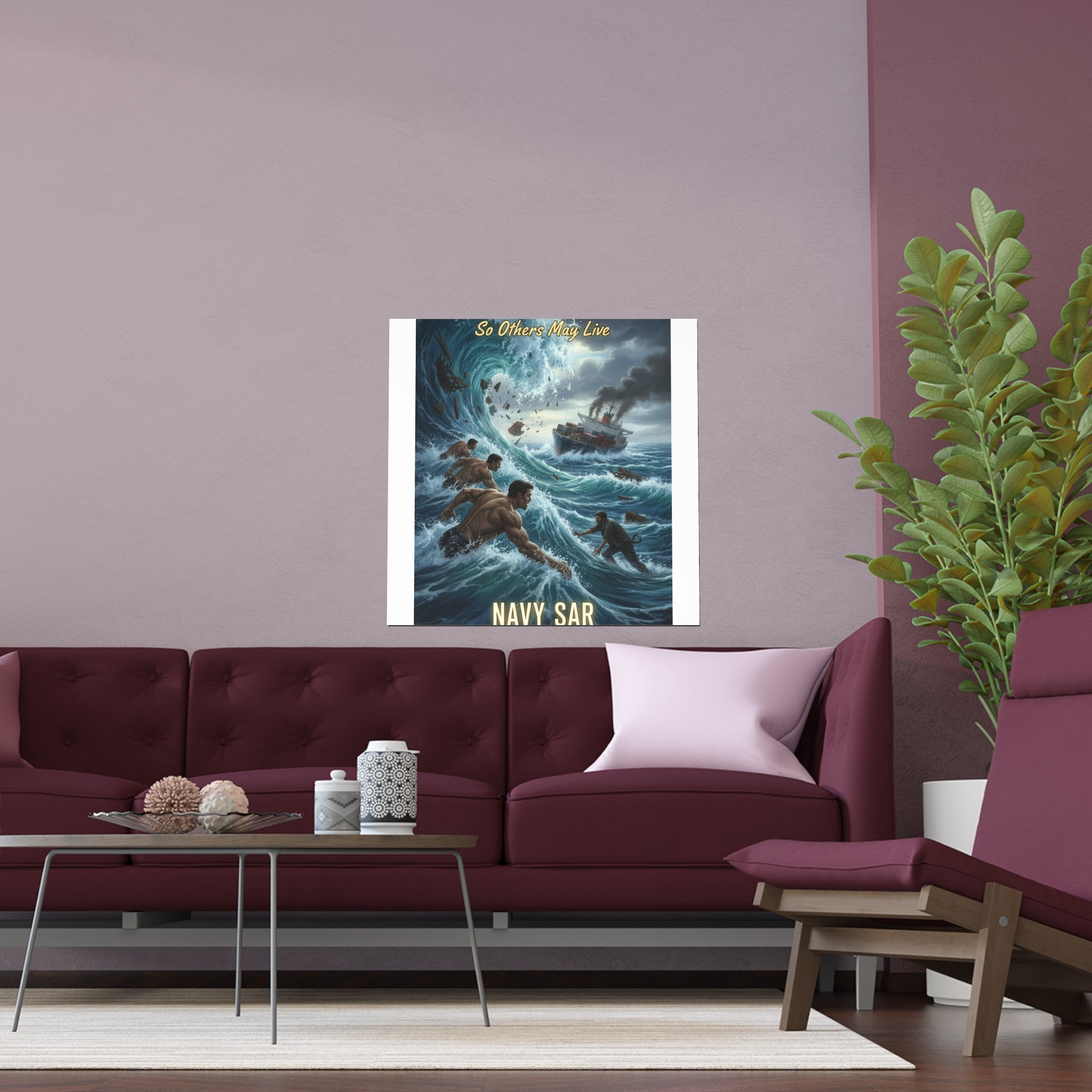 Combat Rescue Swimmers Navy SAR Silk Poster — "So Others May Live"
