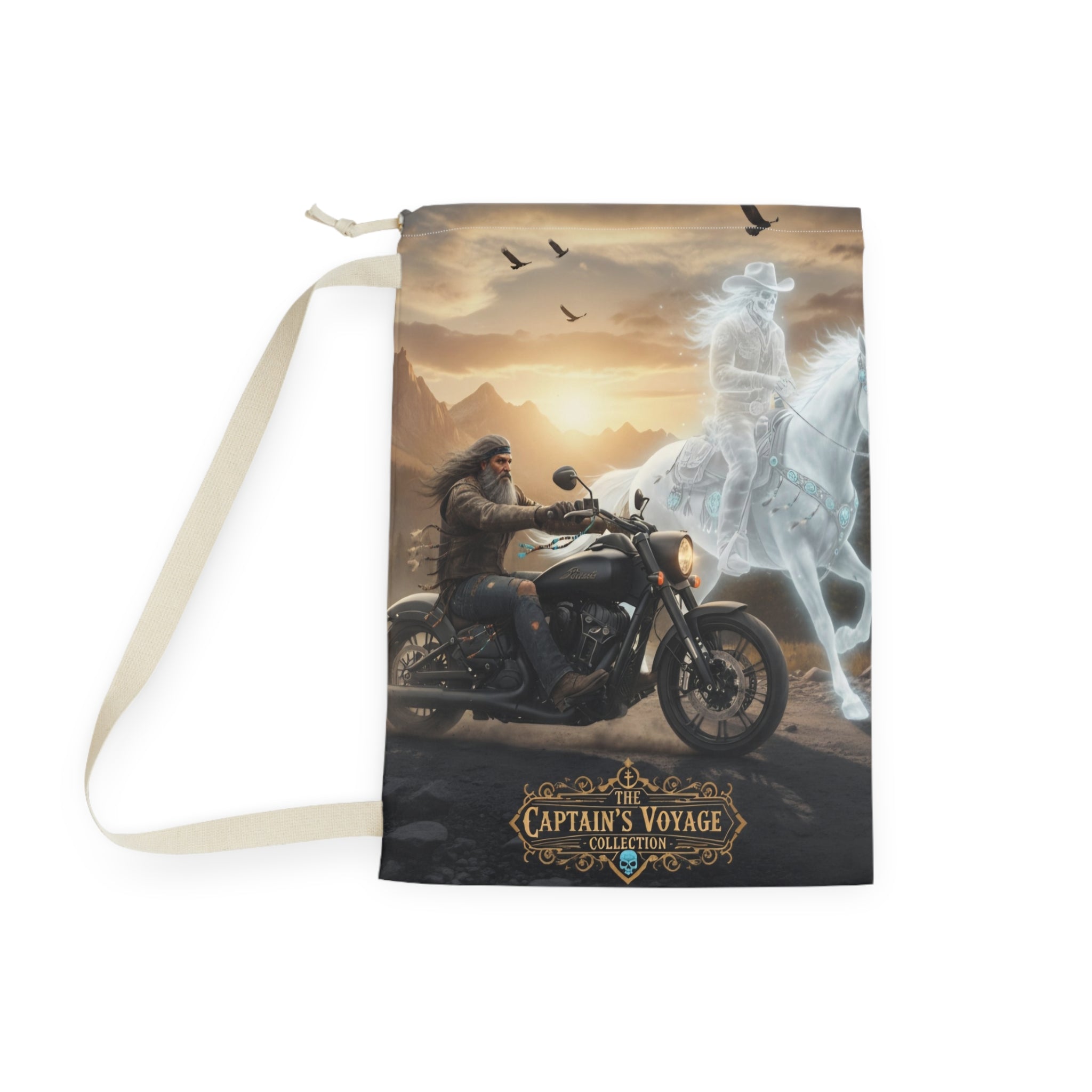 Captain's Voyage Motorcycle Ghost Rider Laundry Bag