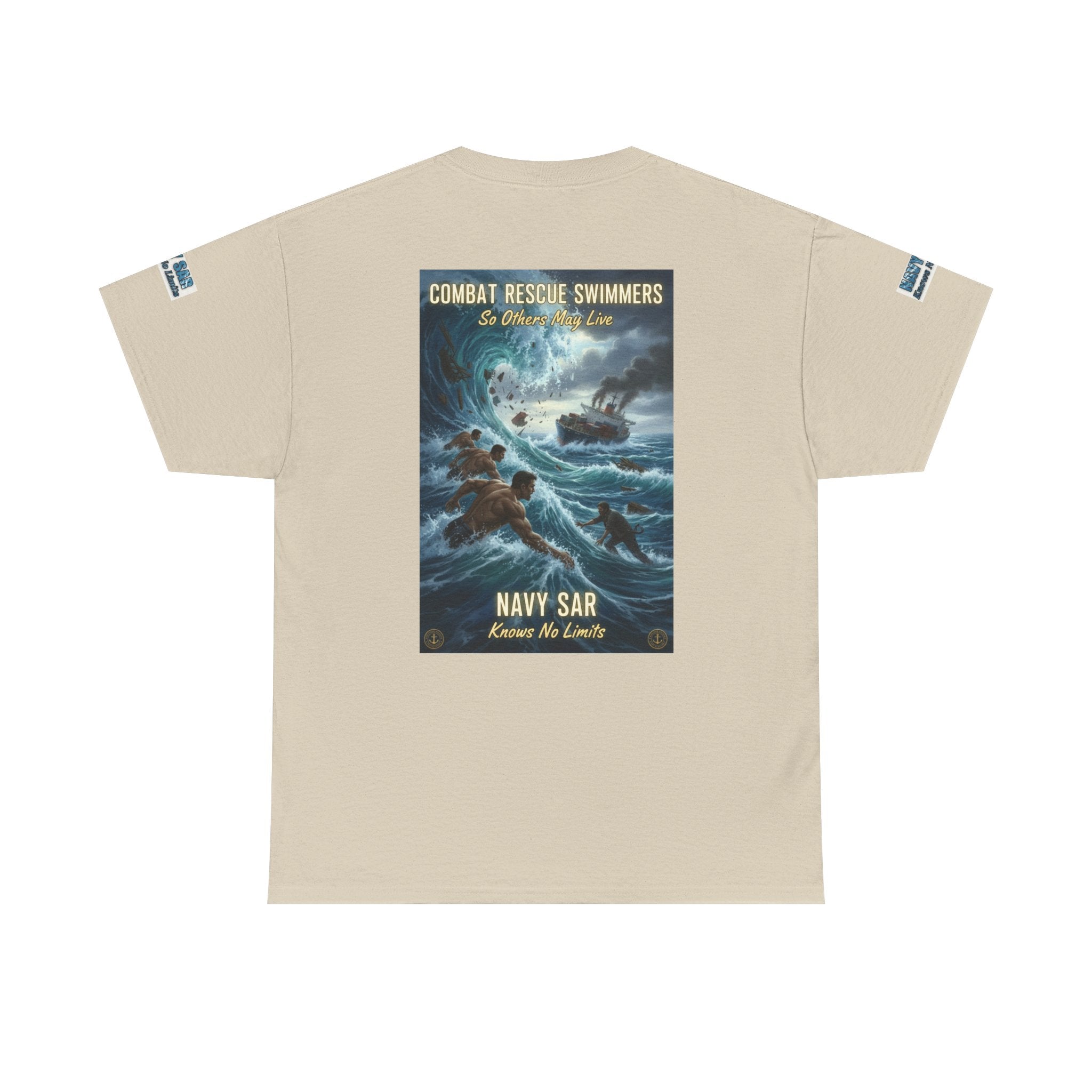 Navy SAR Combat Rescue Swimmers T‑Shirt — "We Know No Limits"