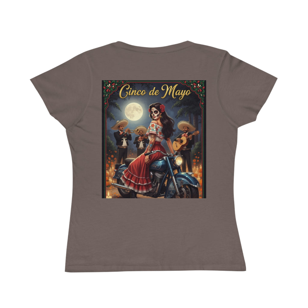 Cinco de Mayo Day of the Dead Motorcycle T‑Shirt — Día de Muertos Pinup Tee