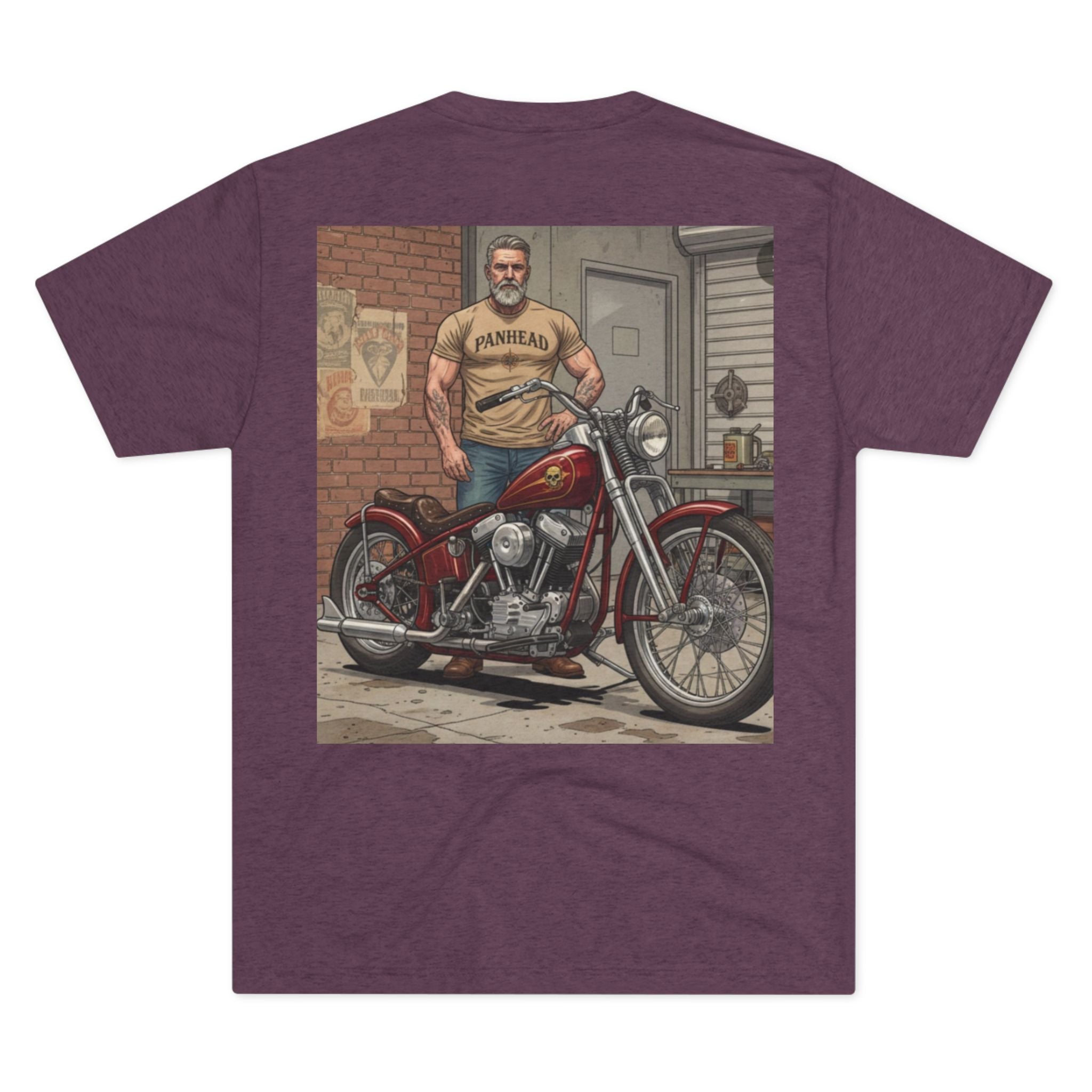 Vintage Biker Garage Tee — 'Somewhere' Motorcycle Illustration T-Shirt