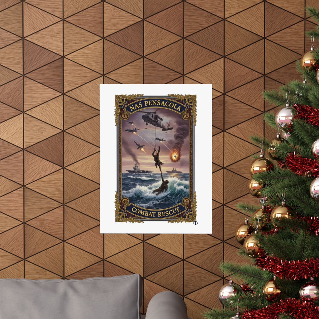 Combat Rescue Poster — NAS Pensacola Military Wall Art