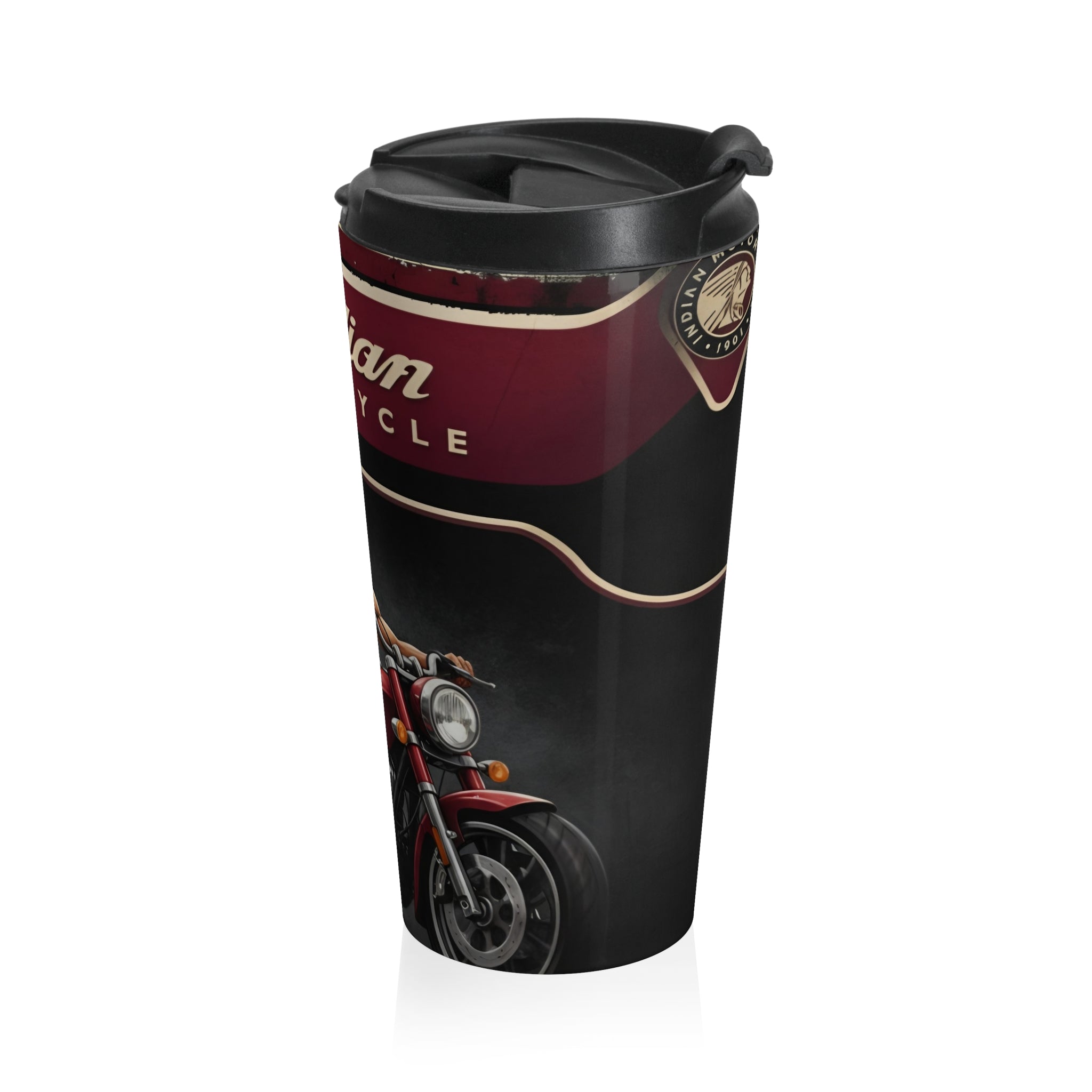 Indian Motorcycle Stainless Steel Travel Mug — Biker Ride Thermal Tumbler