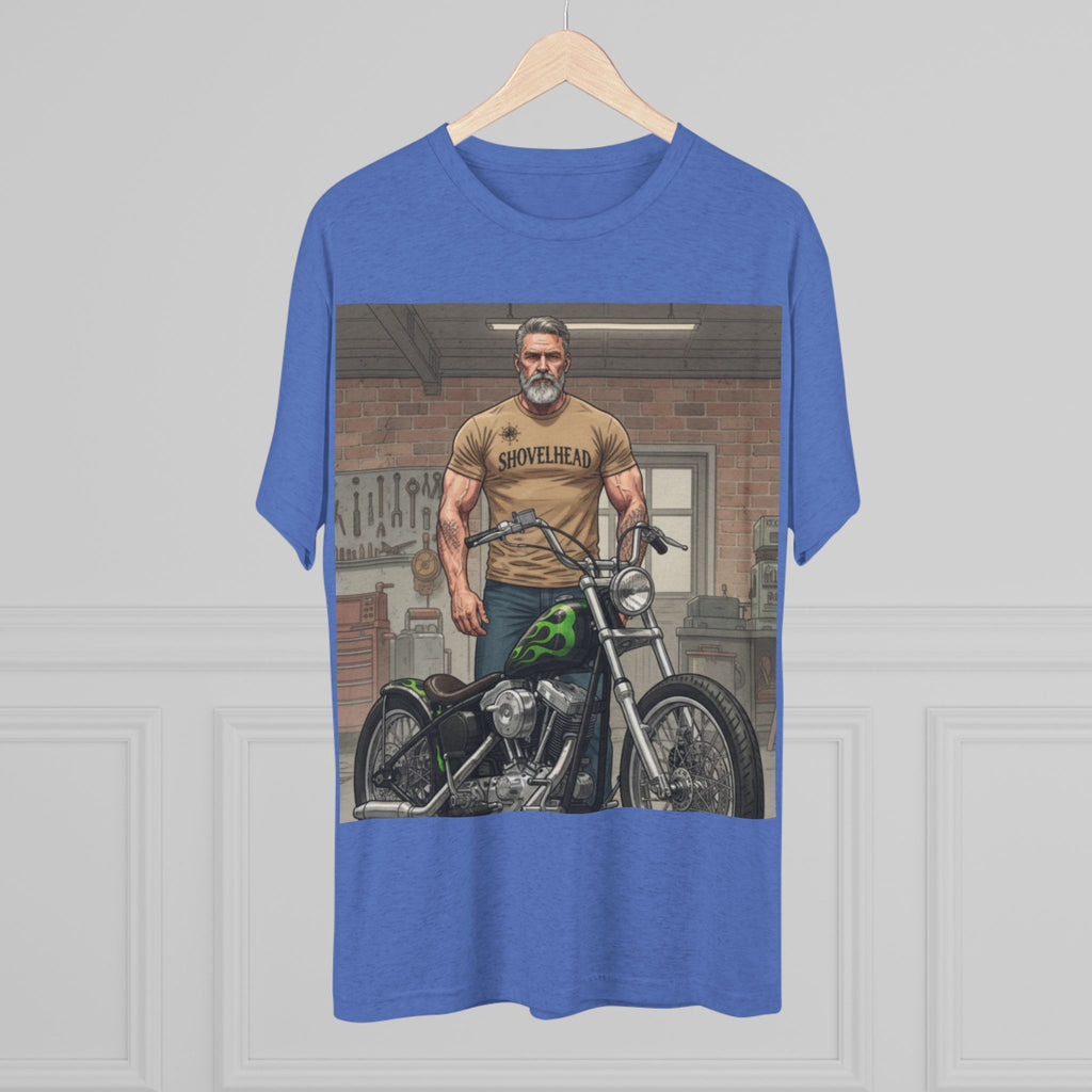 Vintage Biker Garage Tee — 'Somewhere' Motorcycle Illustration T-Shirt